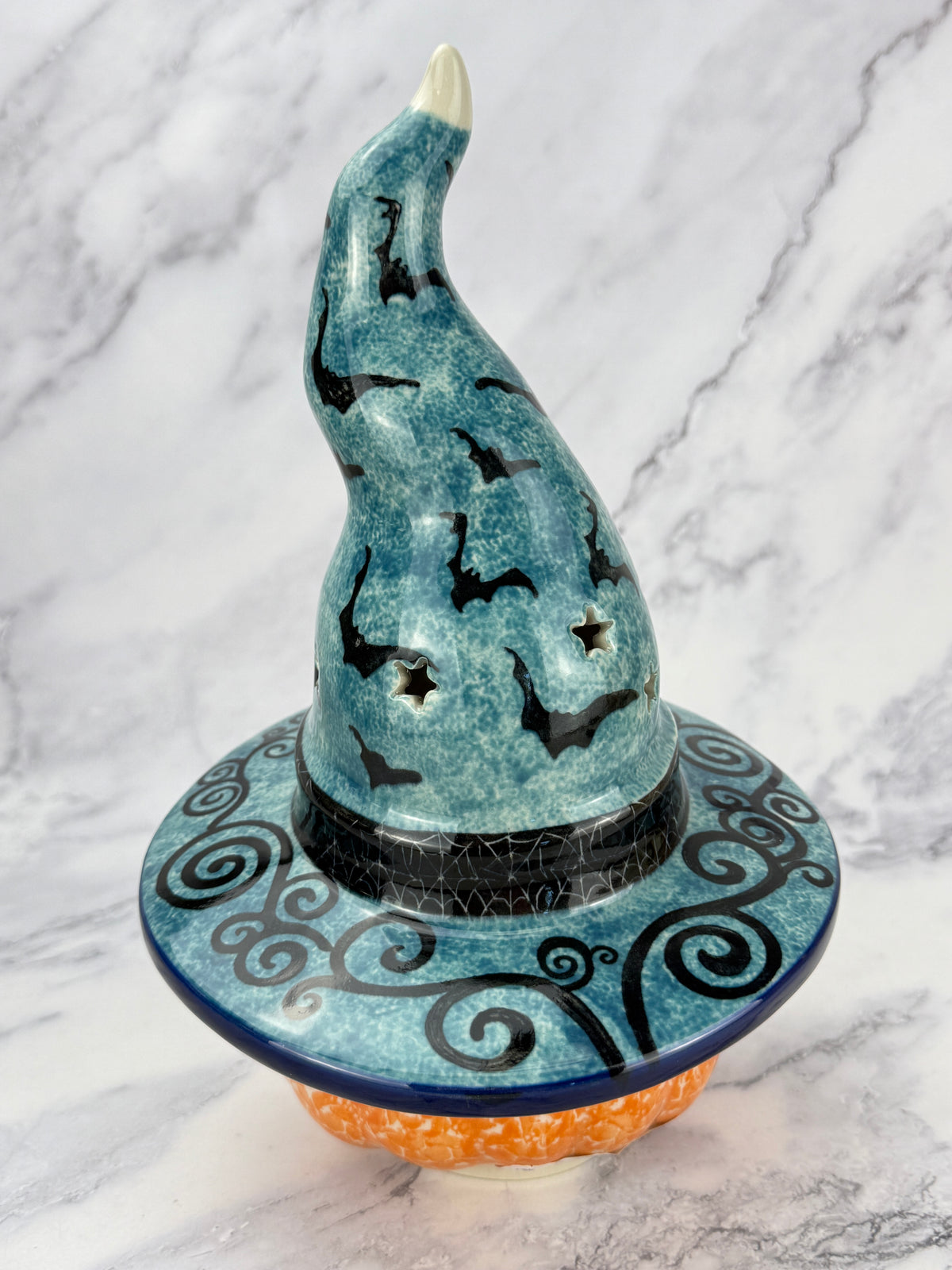 Unikat Pumpkin with Witch Hat - Shape H30 -  Pattern - U7914
