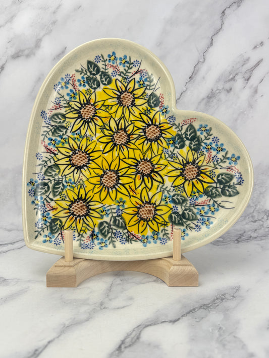 SALE Unikat Heart Plate - Shape V393 - Pattern A544