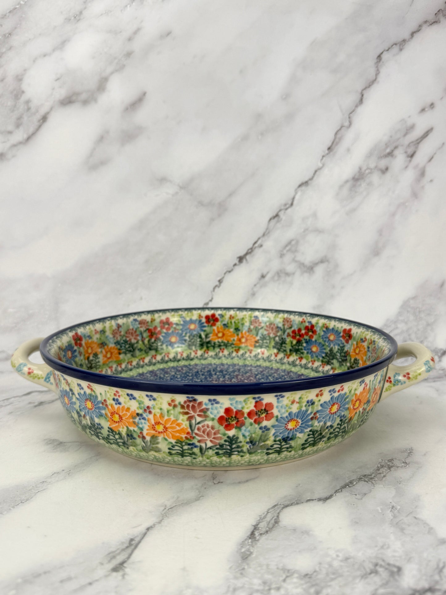 10"  Unikat Round Baker With Handles - Shape 420 - Pattern U5237