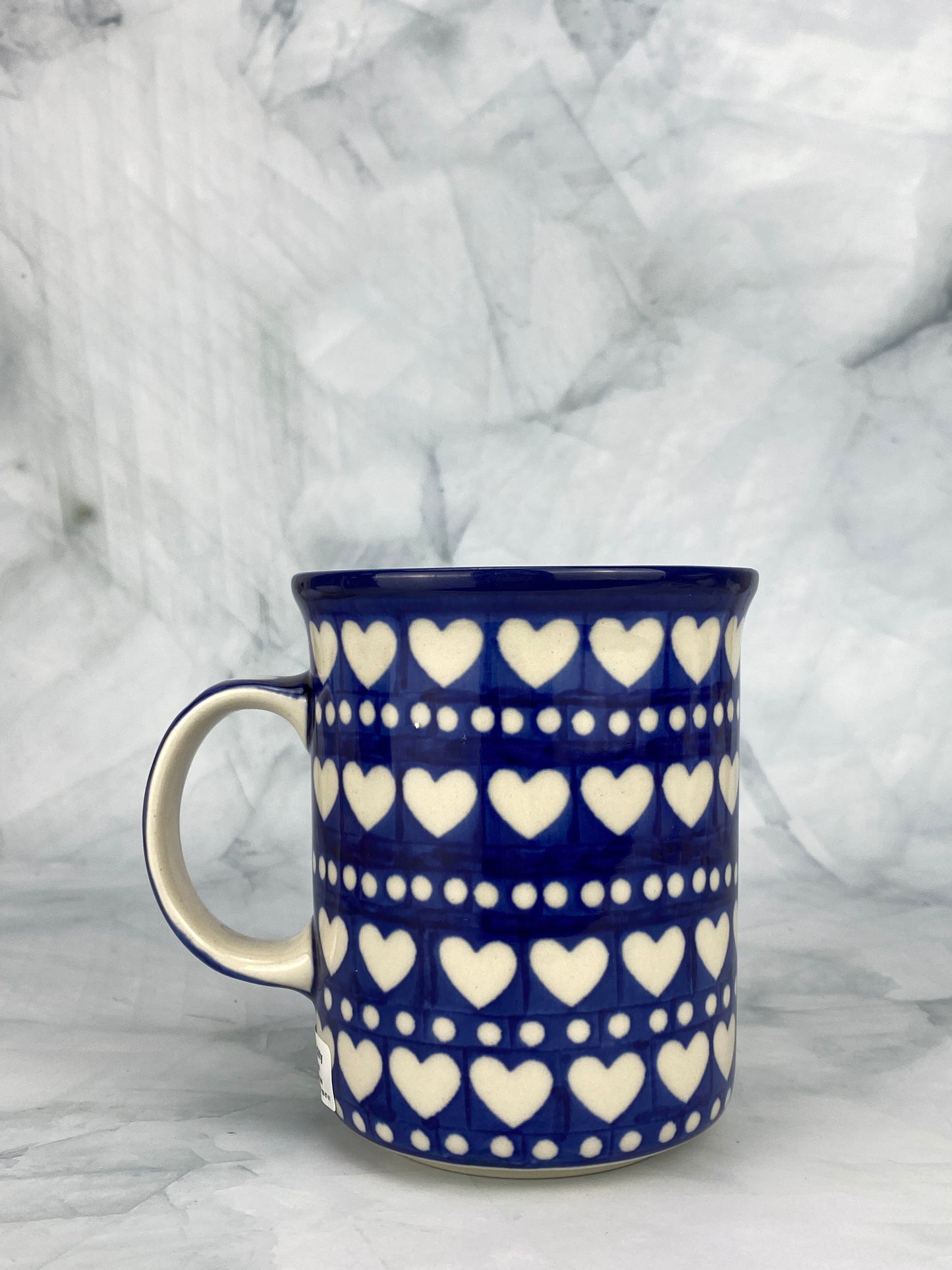 15oz Straight Mug - Shape B13 - Pattern Boleslawiec Hearts