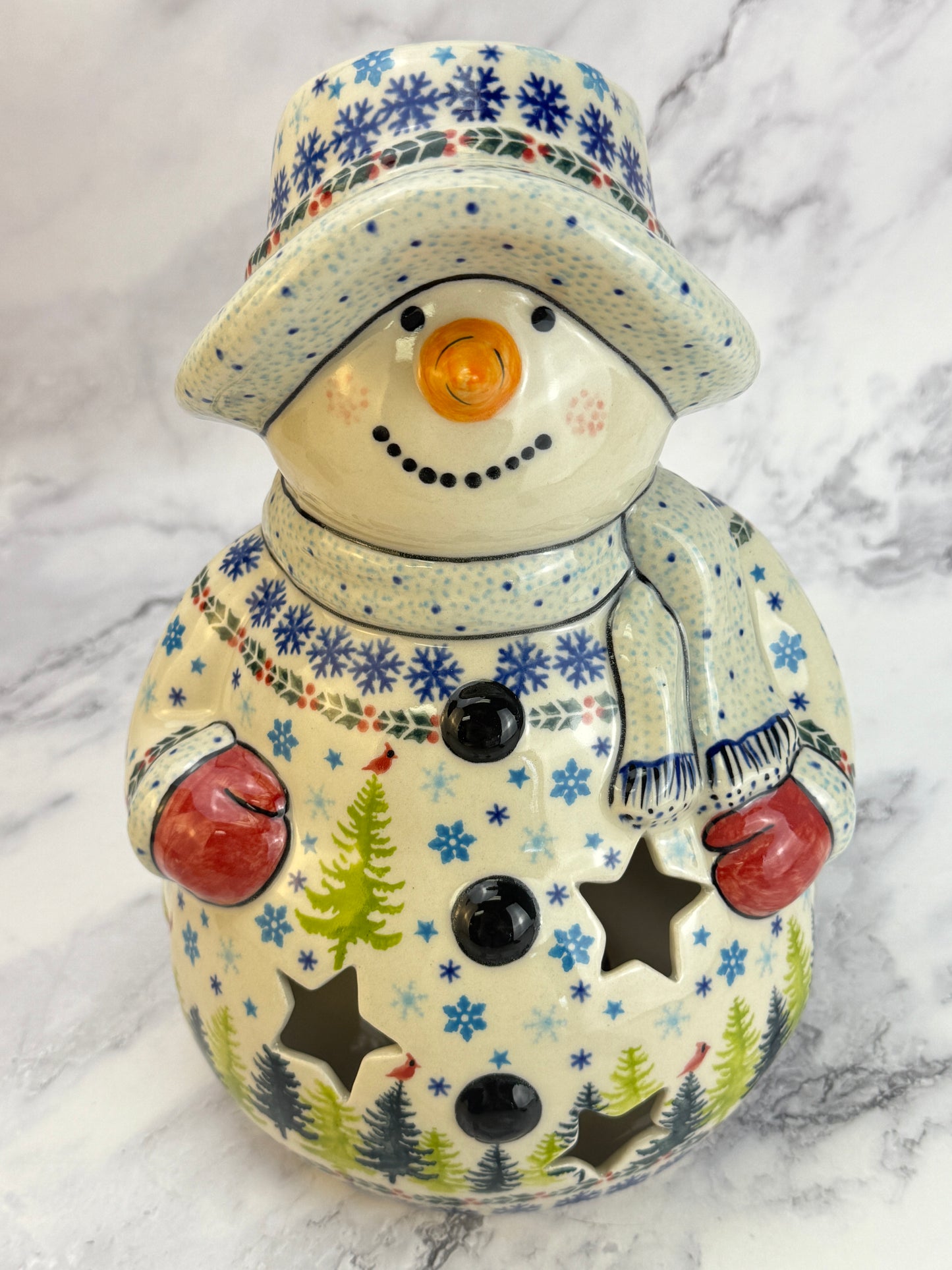 Shape V643 - Vena XL Snowman Votive - Winter Forest