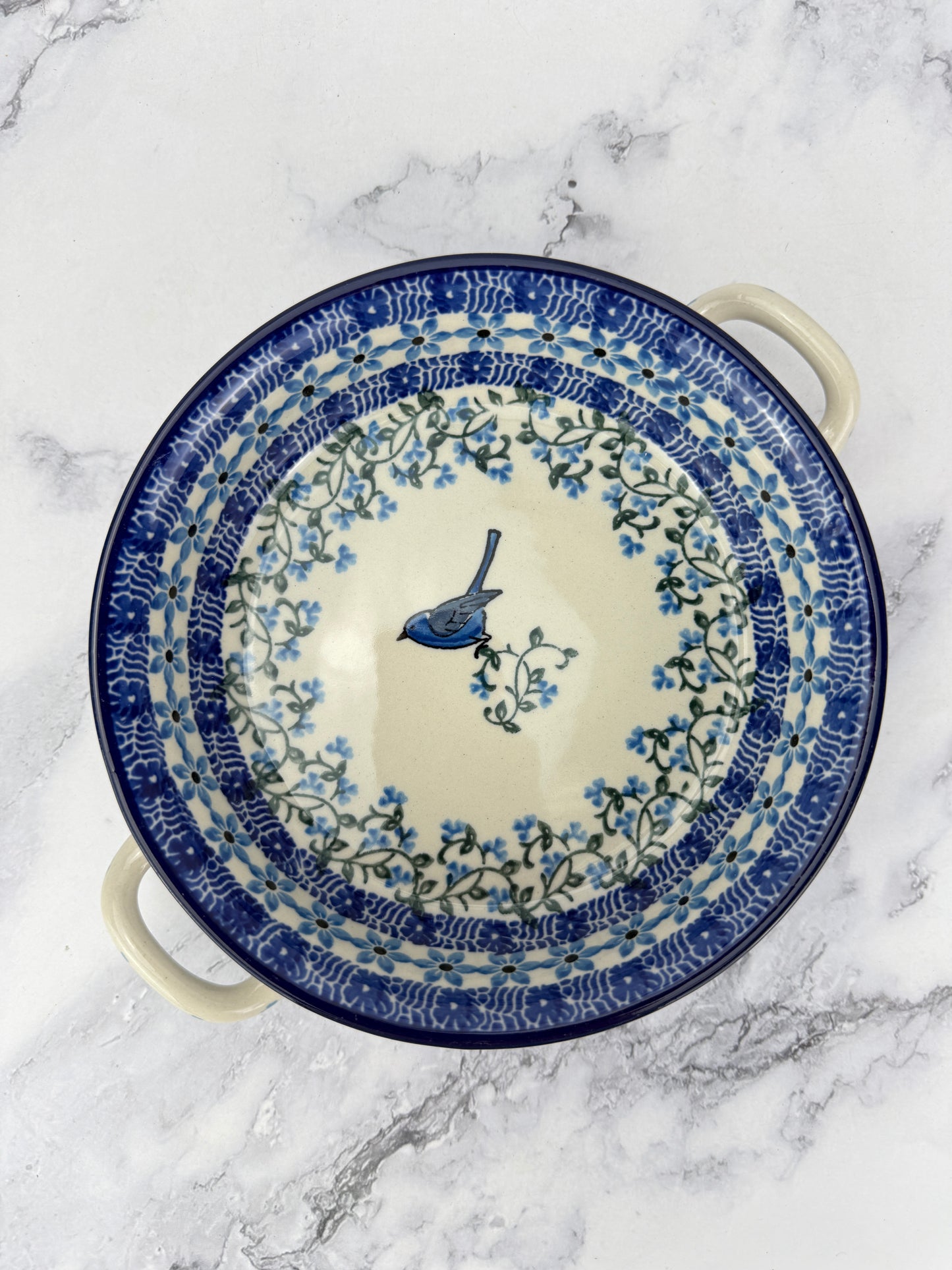 Small Round Baker with Handles - Shape C40 - Pattern 1932