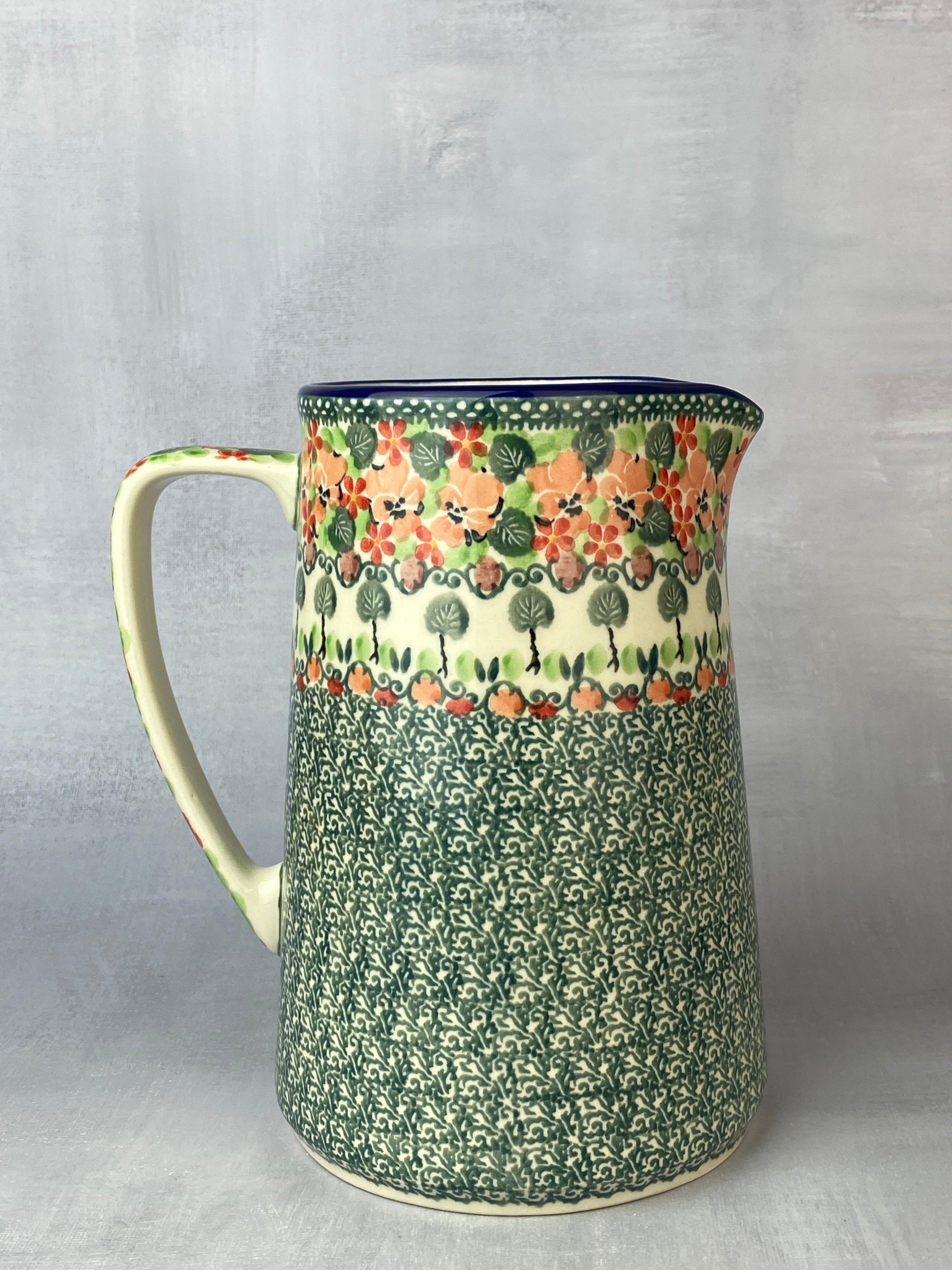 Tall Unikat Pitcher - Shape G46 - Pattern U4797 – Polish Pottery Westlake