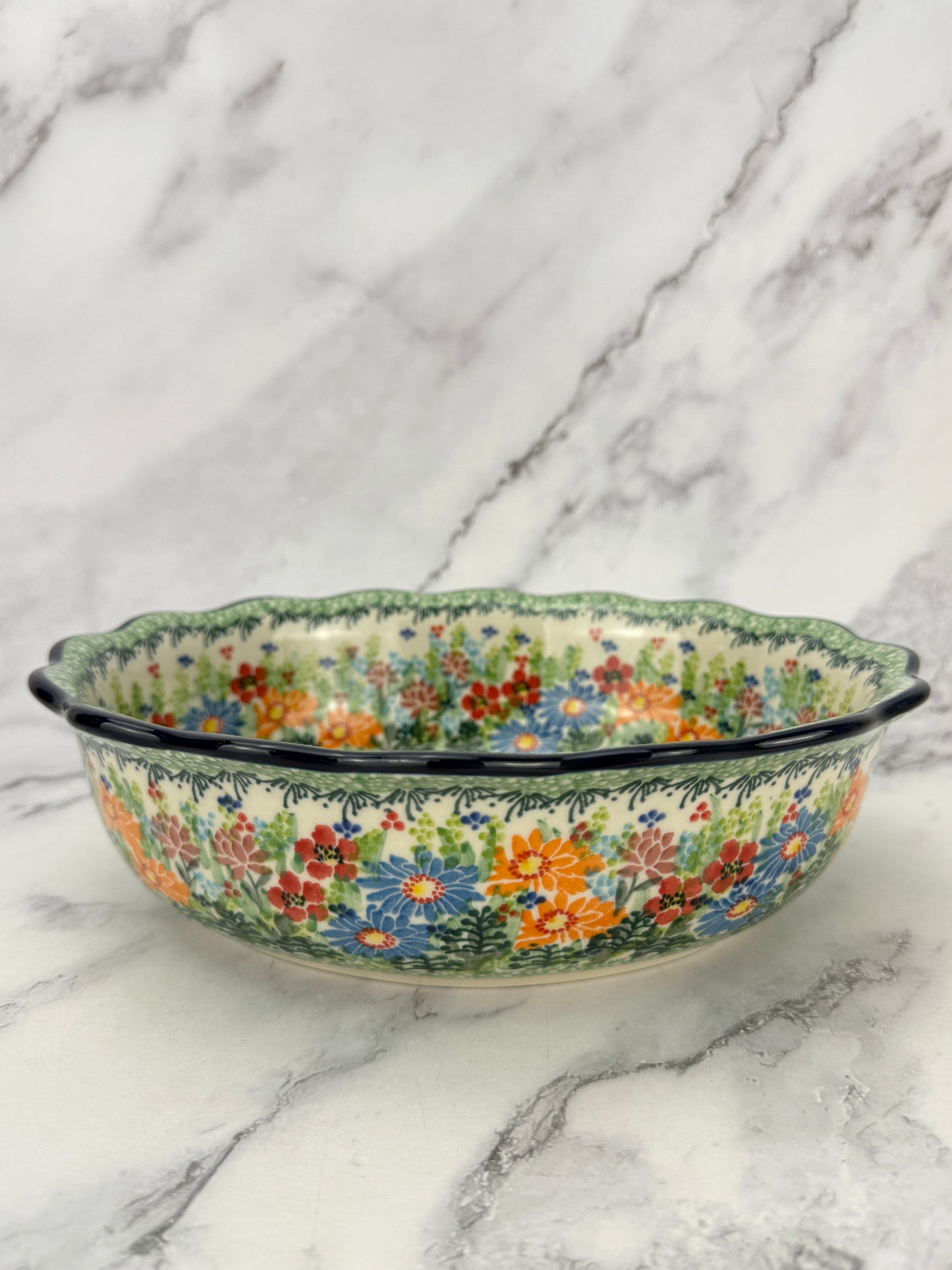 Scalloped Unikat Oval Bowl - Shape D78 - Pattern U5237