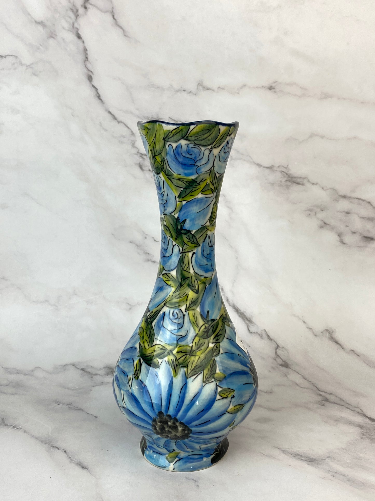 Moja Vase - Blue Flowers