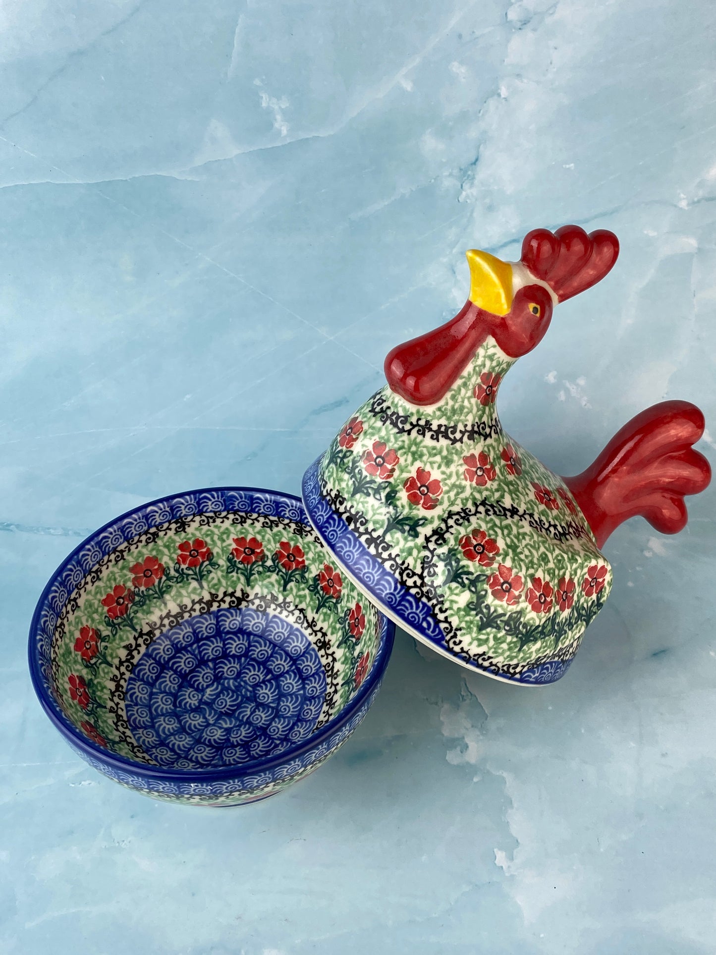 Covered Rooster - Shape D61 - Pattern 1916