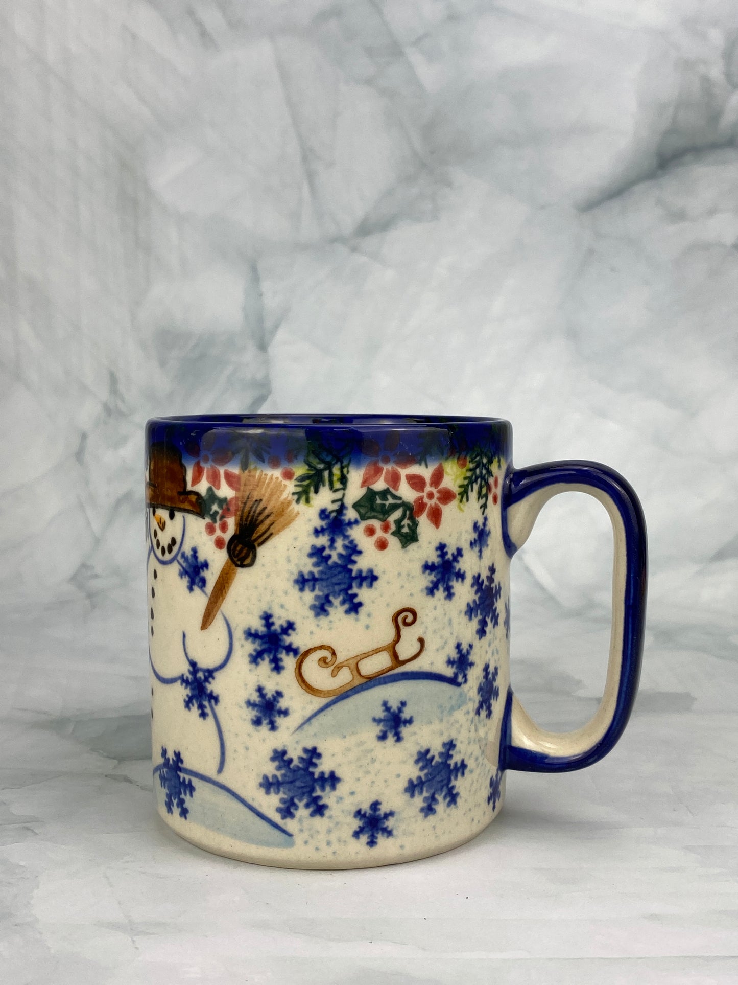 Vena Unikat 12oz Holiday Mug - Shape V055 - Jolly Snowmen