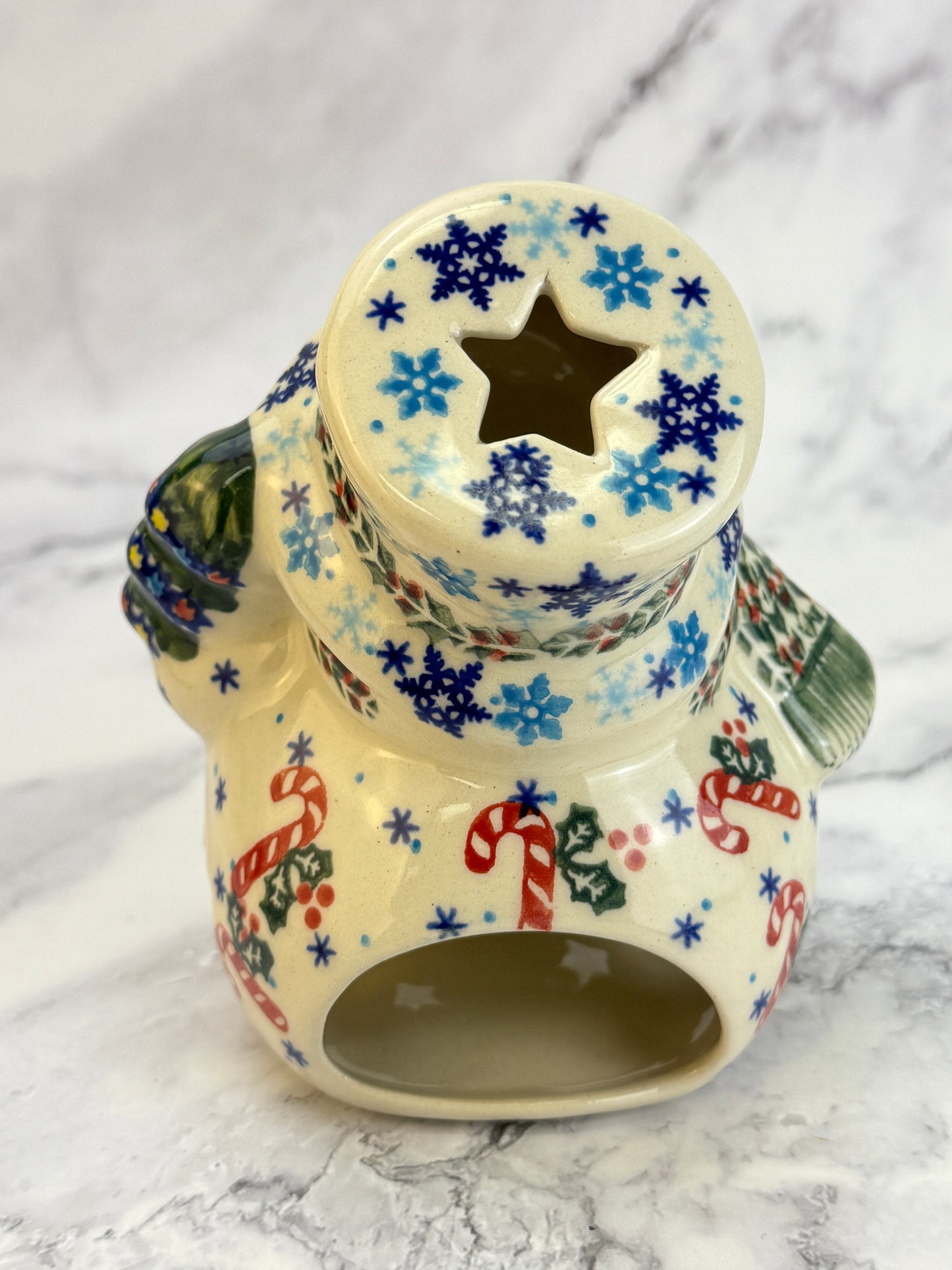 Vena Small Snowman - Shape V655 - Candy Canes and Holly