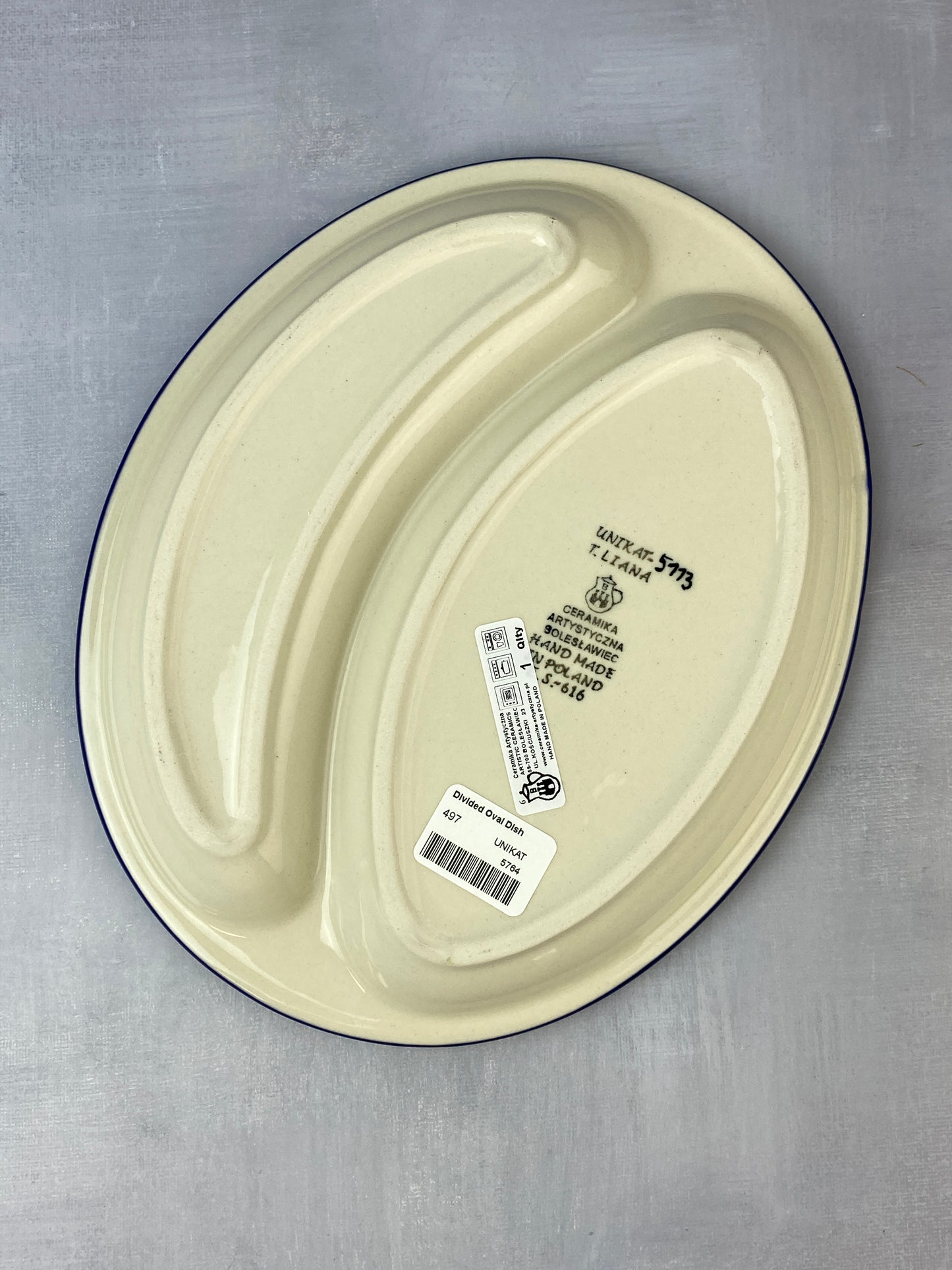 Unikat Sausage Plate - Shape 497 - Pattern U5113