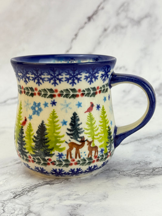 Vena Unikat 8oz Holiday Mug - Shape V053 - Winter Forest