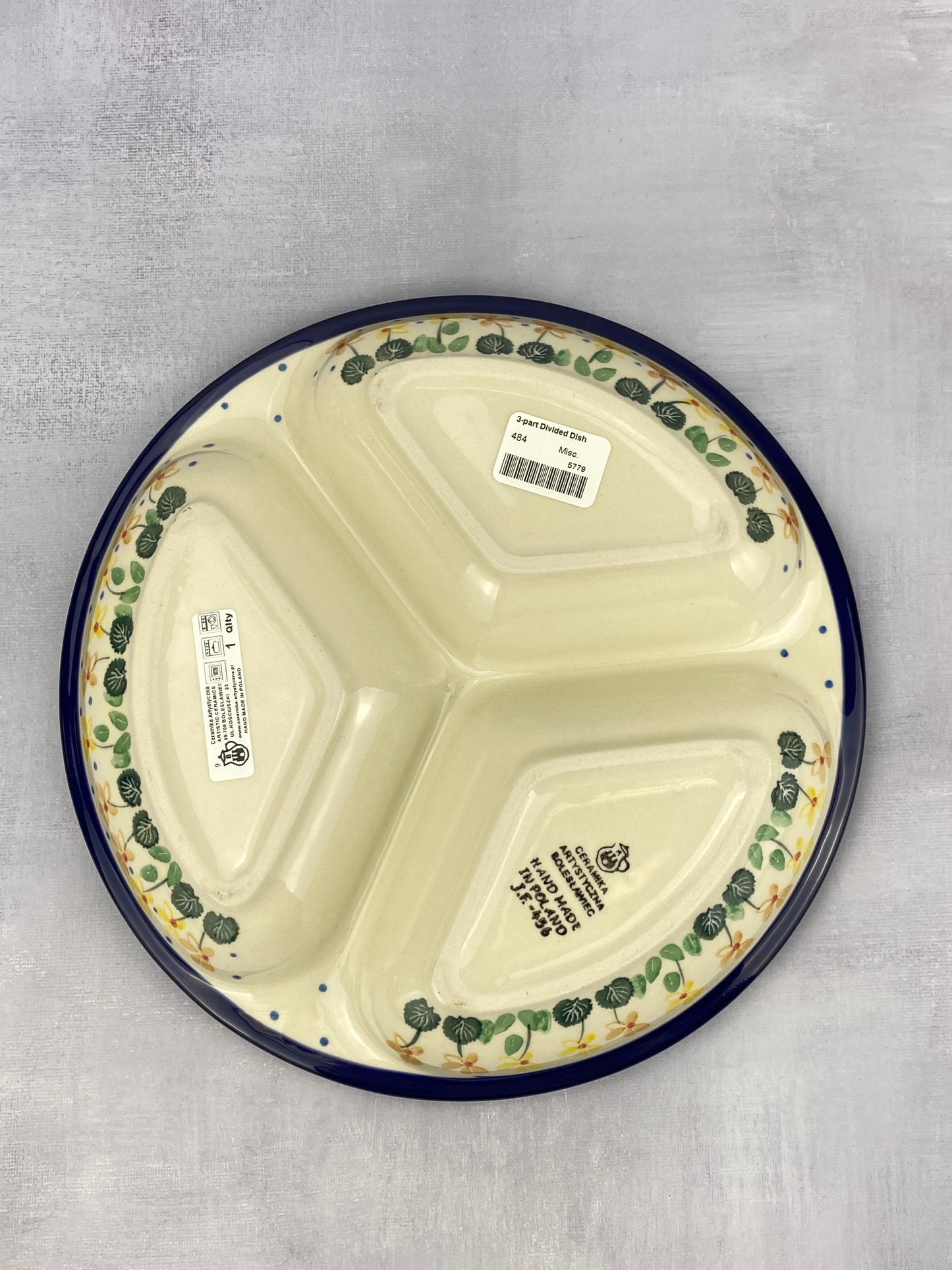 Divided Round Dish - Shape 484 - Pattern 2753