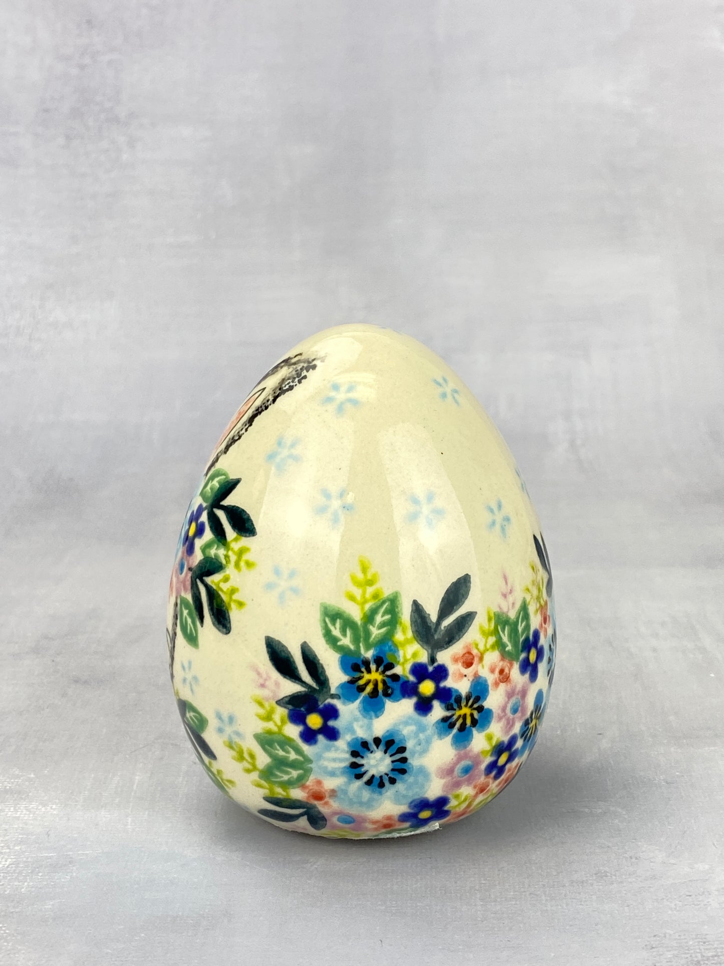 XL Vena Egg - Shape V235 - Blue Bunny & Flowers