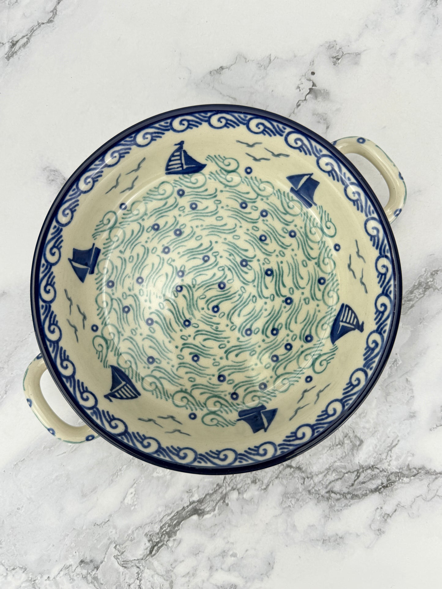 Small Round Baker with Handles - Shape C40 - Pattern 2988