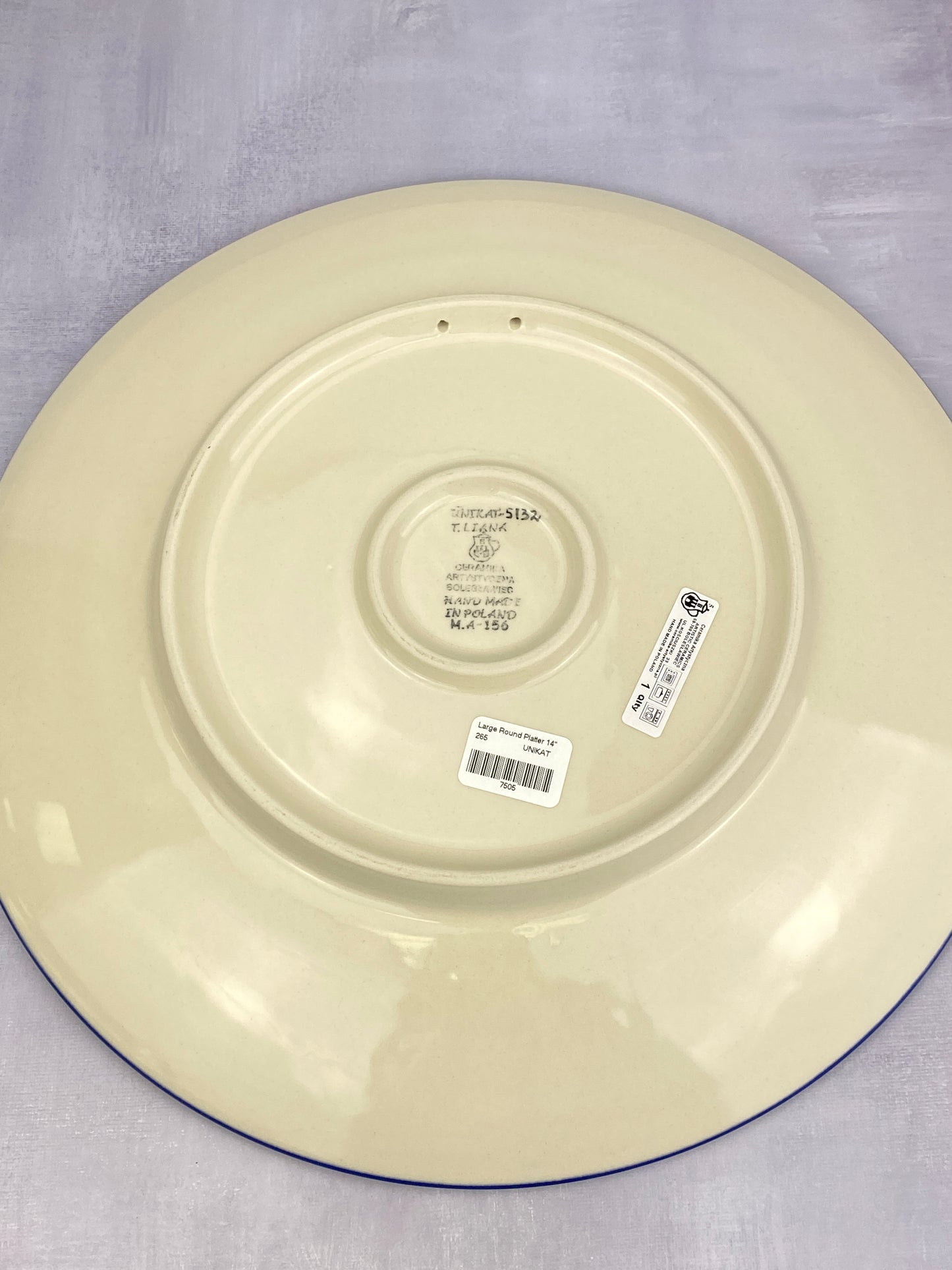 14" Round Unikat Platter - Shape 265 - Pattern U5132