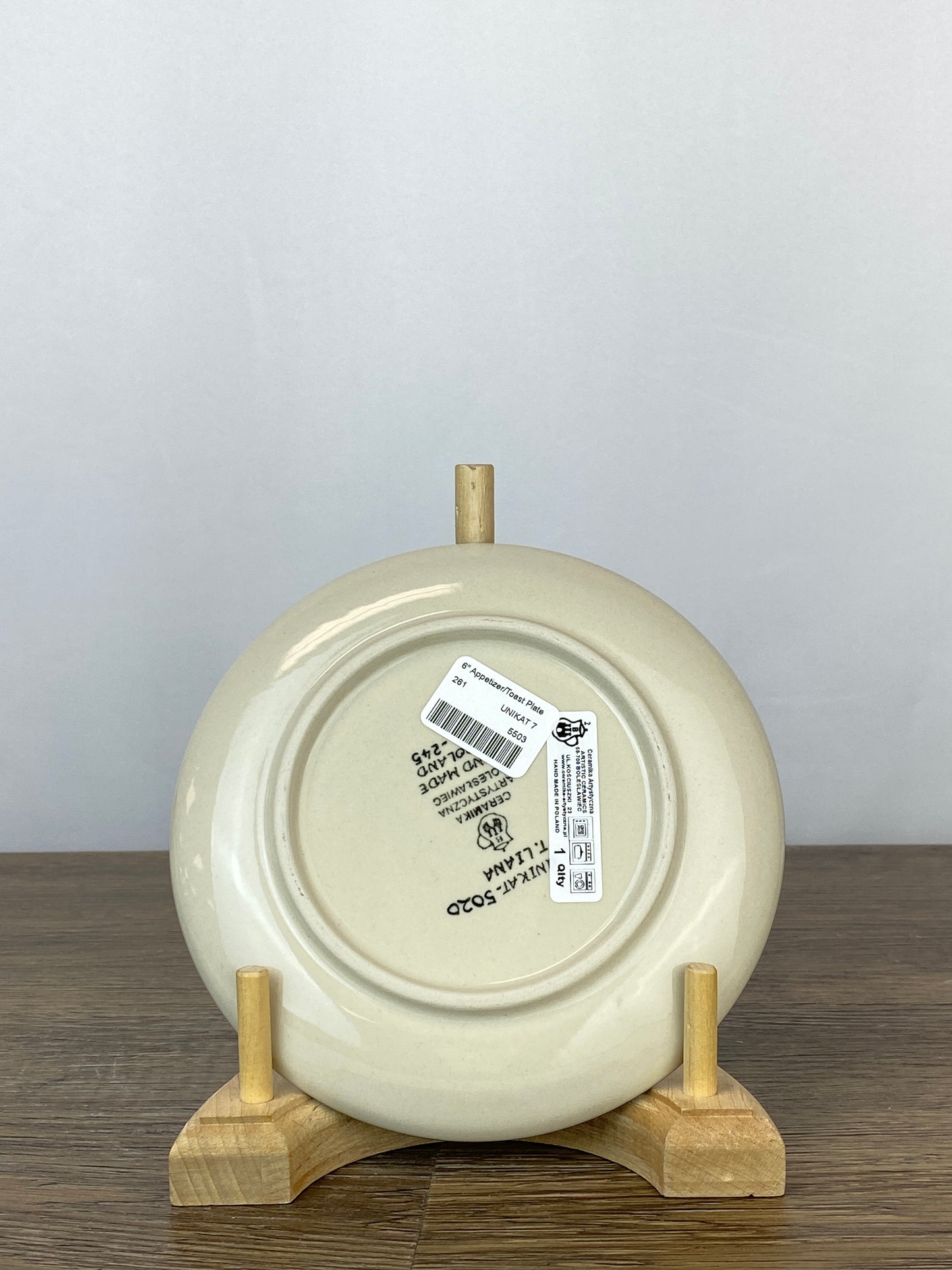 SALE 6" Unikat Toast Plate - Shape 261 - Pattern U5020