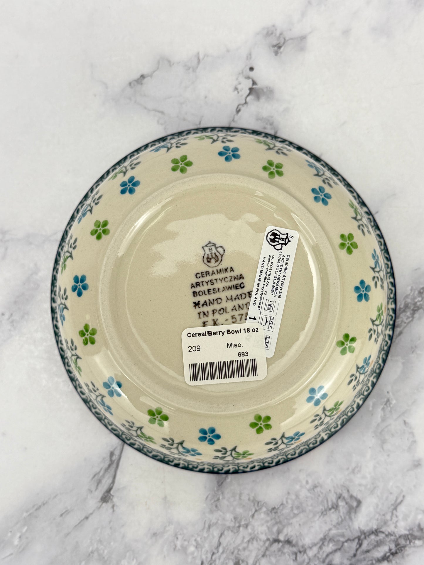 Cereal / Berry Bowl - Shape 209 - Pattern 2362