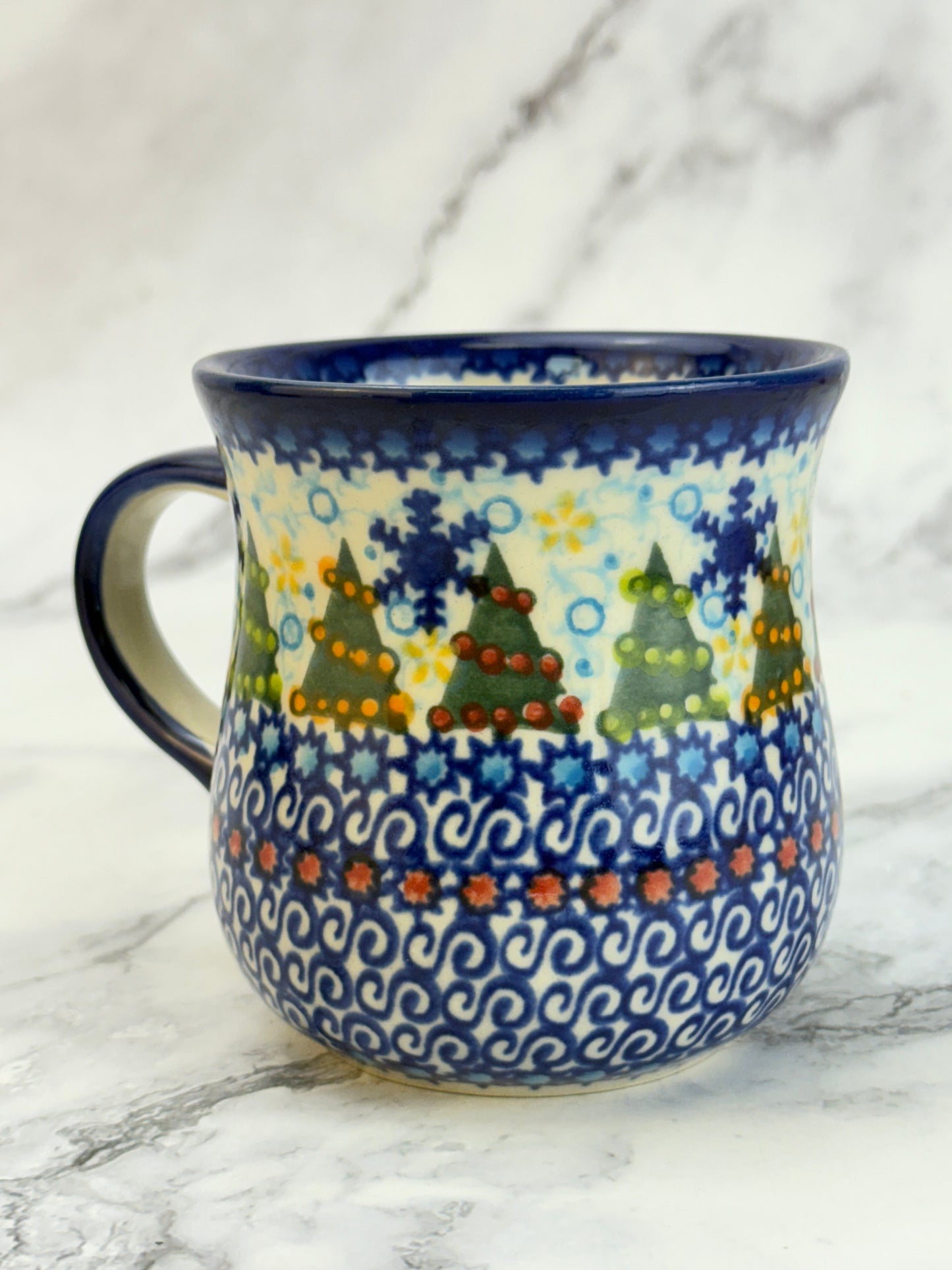Vena Unikat 8oz Holiday Mug - Shape V053 - Christmas Lights