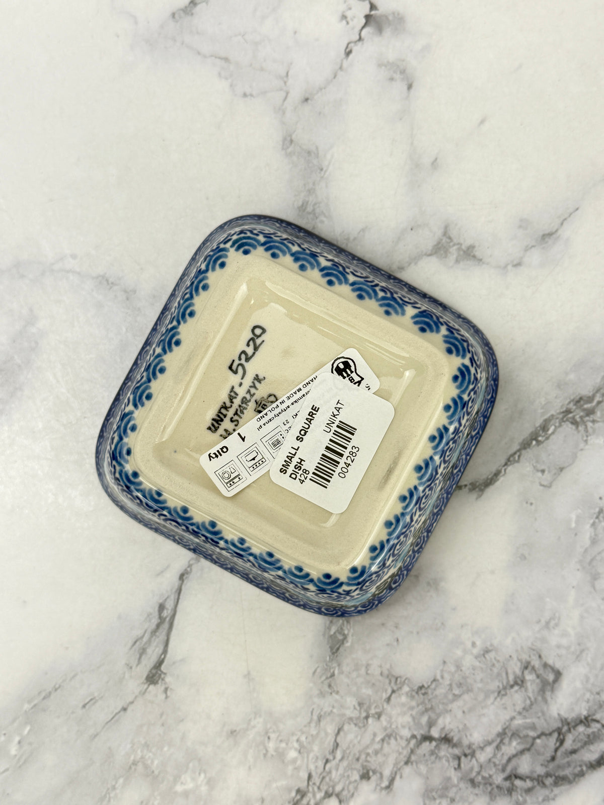 Small Unikat Square Ramekin/ Dish- Shape 428 - Pattern U5220