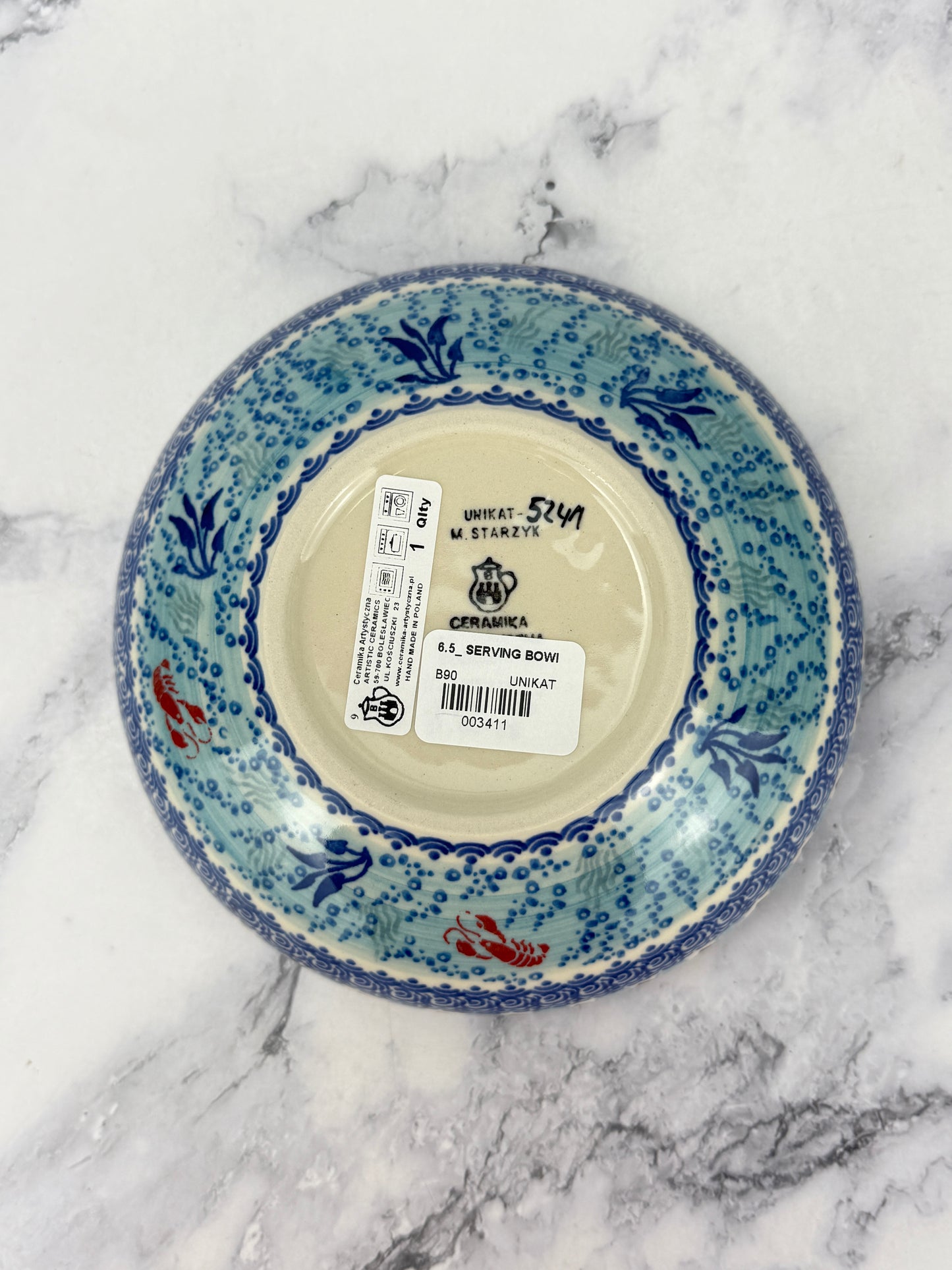 6.5" Unikat Serving Bowl - Shape B90 - Pattern U5241