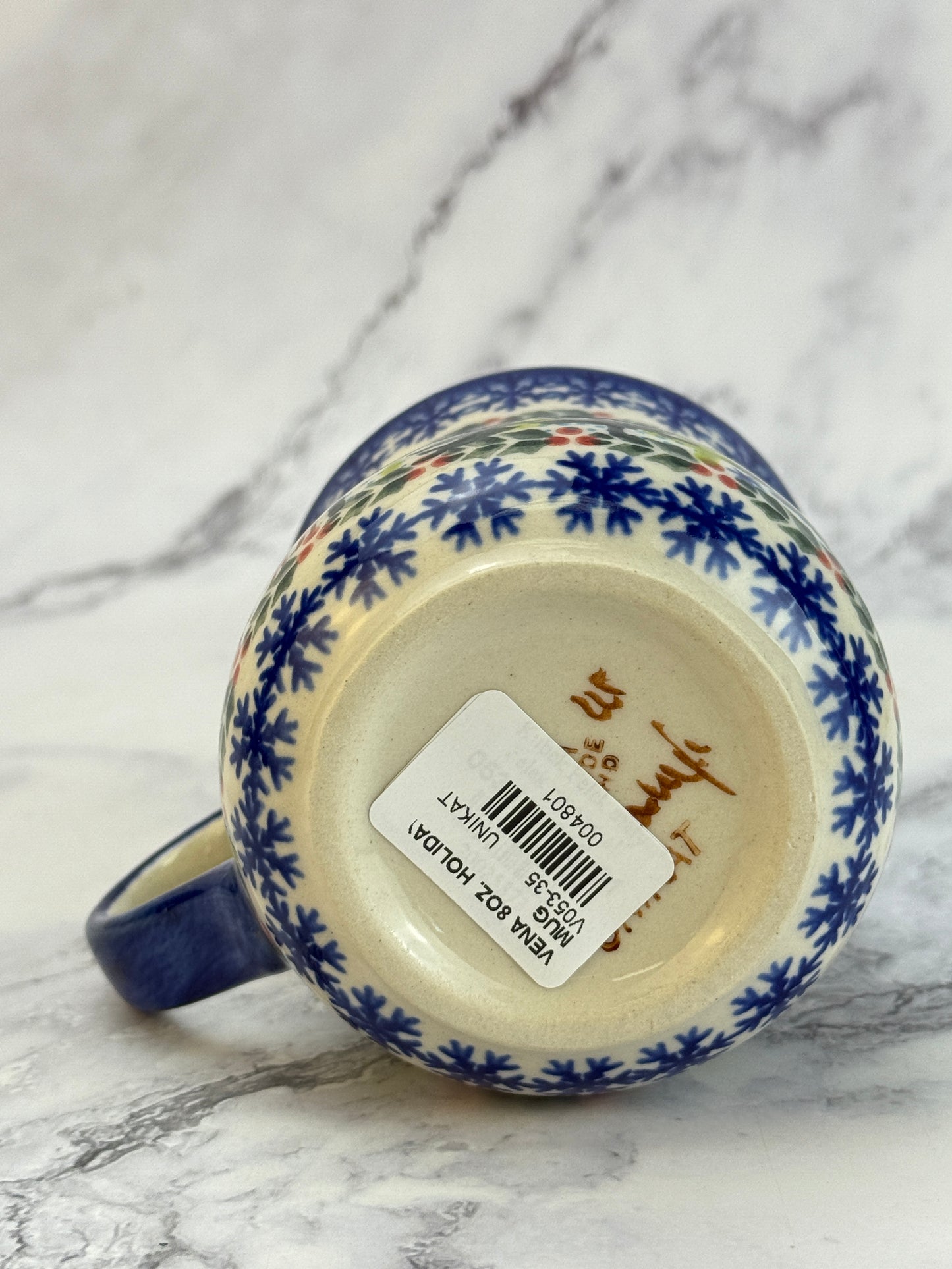 Vena Unikat 8oz Holiday Mug - Shape V053 - Winter Forest