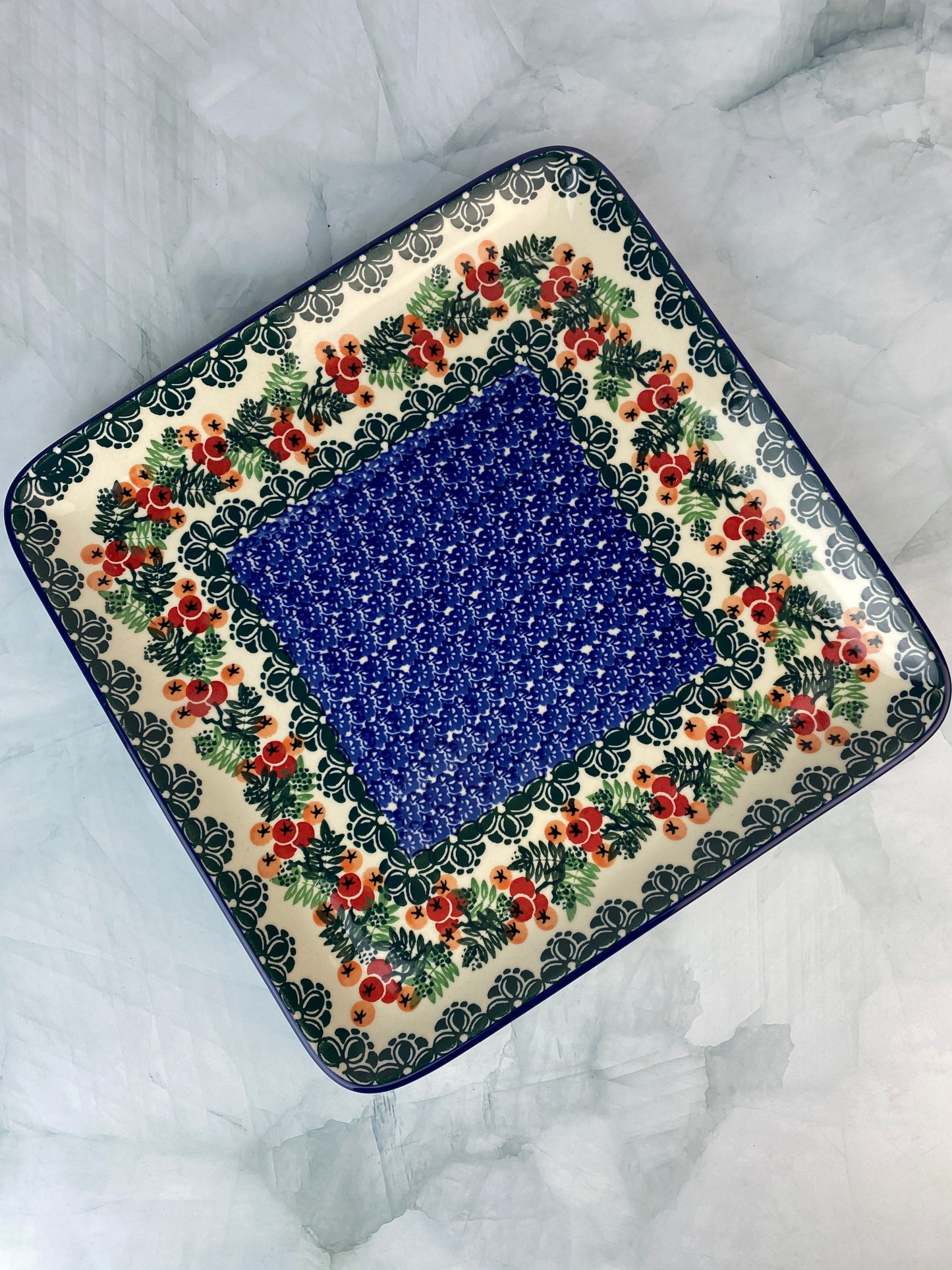 SALE Square Unikat Platter - Shape 583 - Pattern 1414
