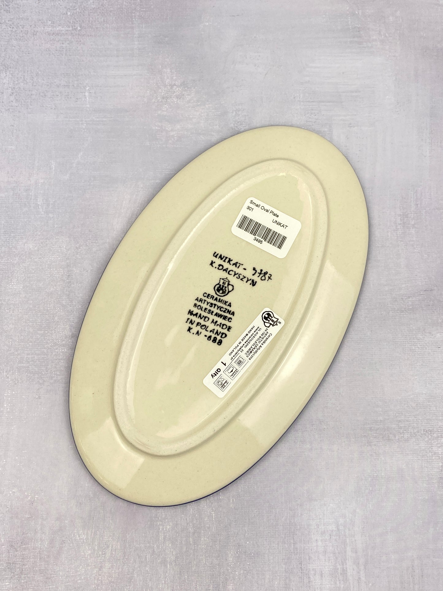 Small Unikat Oval Platter - Shape 301 - Pattern U3787