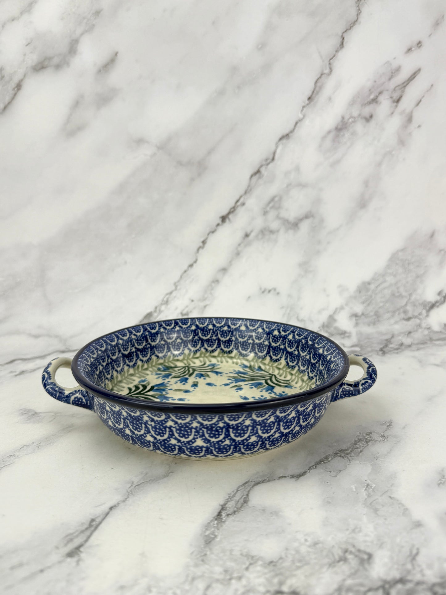 Small Round Baker with Handles - Shape C40 - Pattern 1432