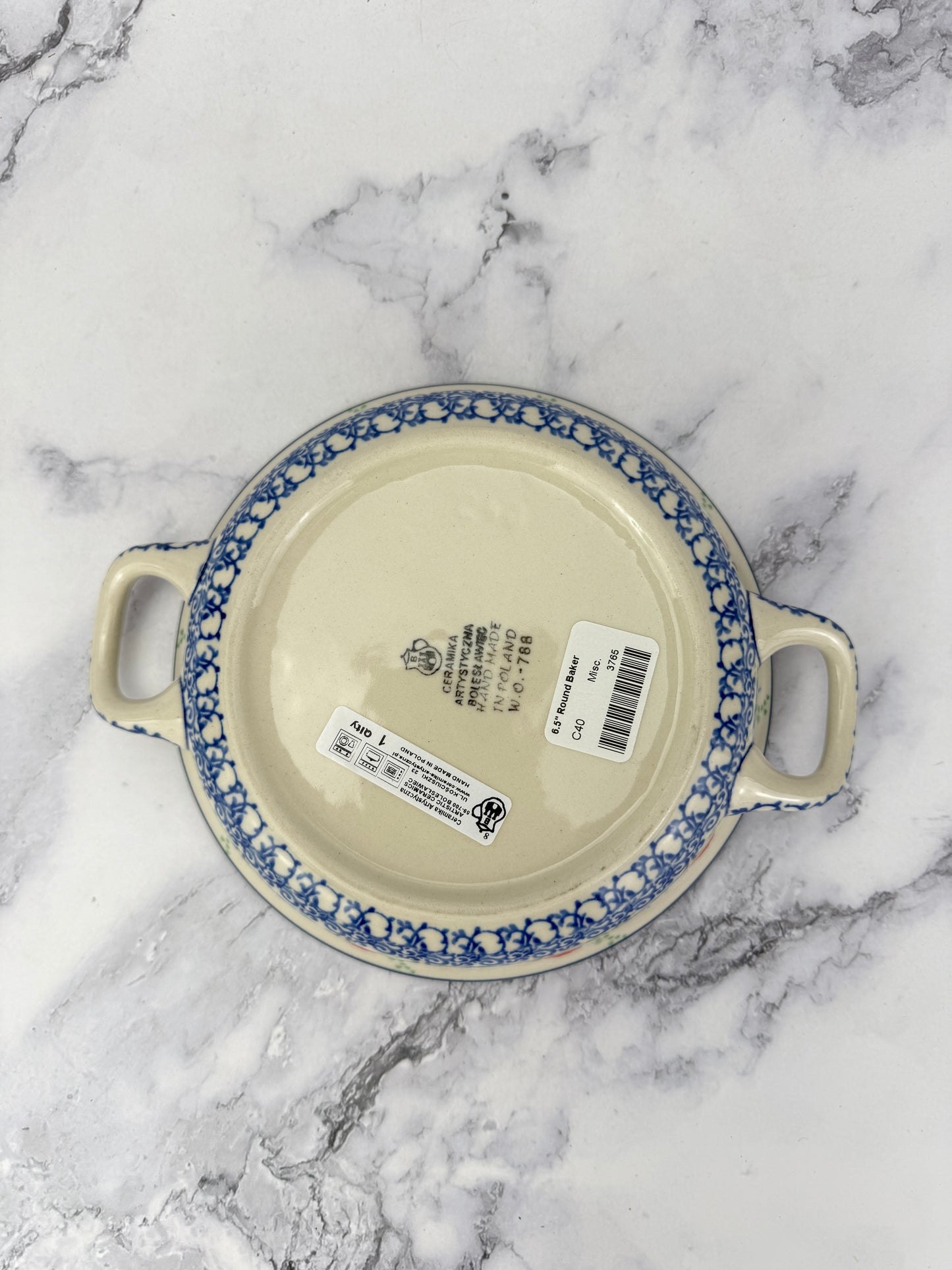 Small Round Baker with Handles - Shape C40 - Pattern 2901