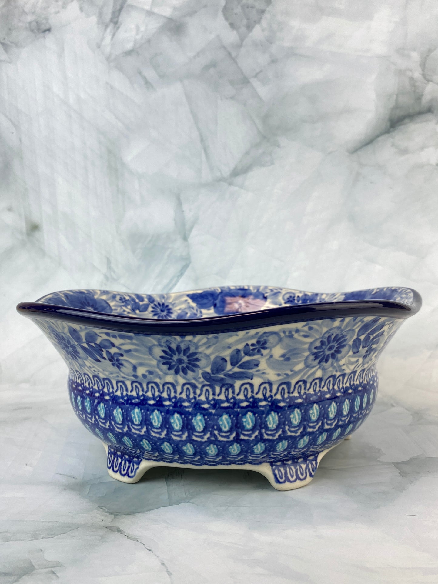 Footed Unikat Bowl - Shape A17 - Pattern U214