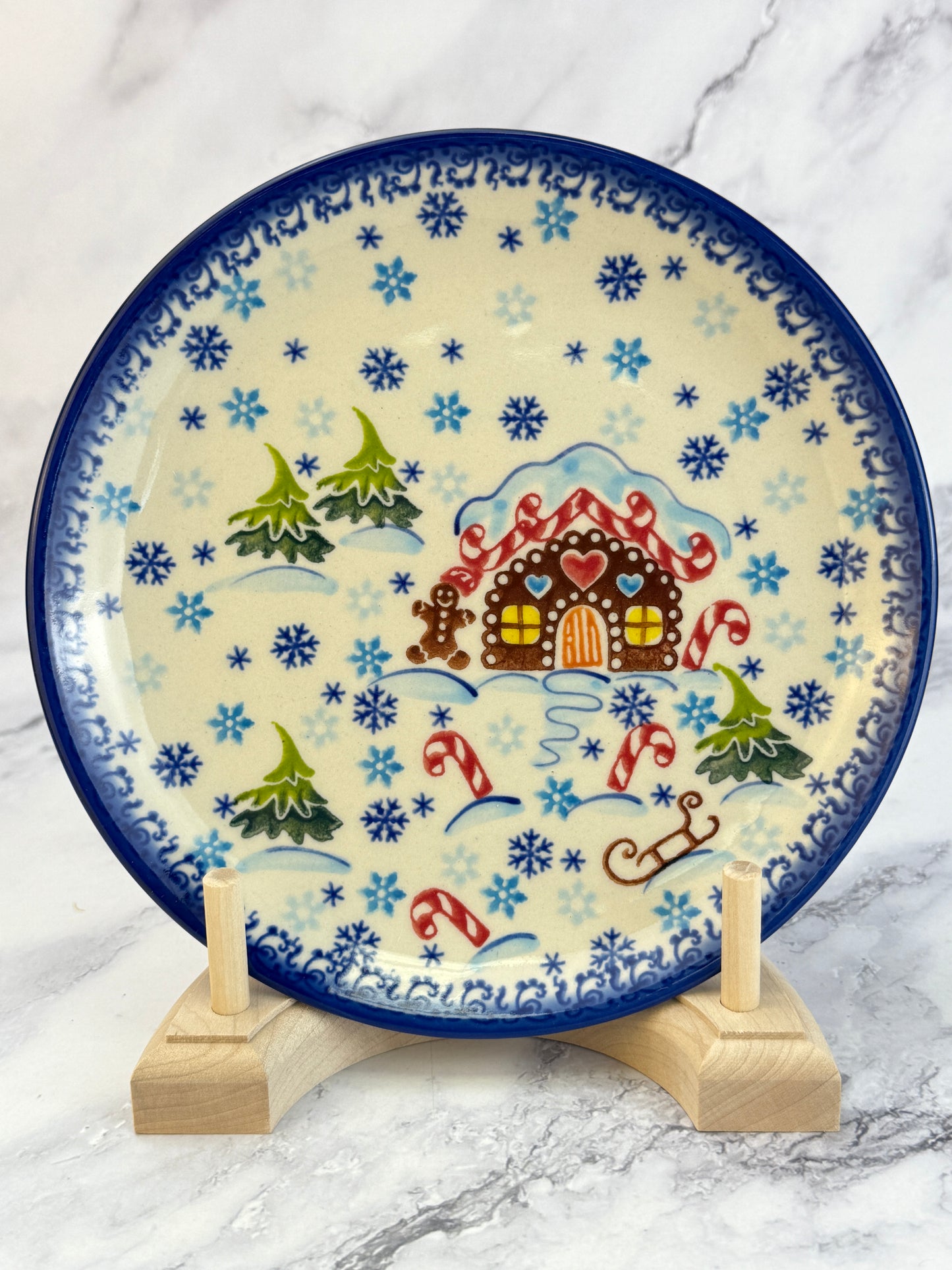 Vena Unikat Holiday Dessert Plate - Shape V132 - Gingerbread