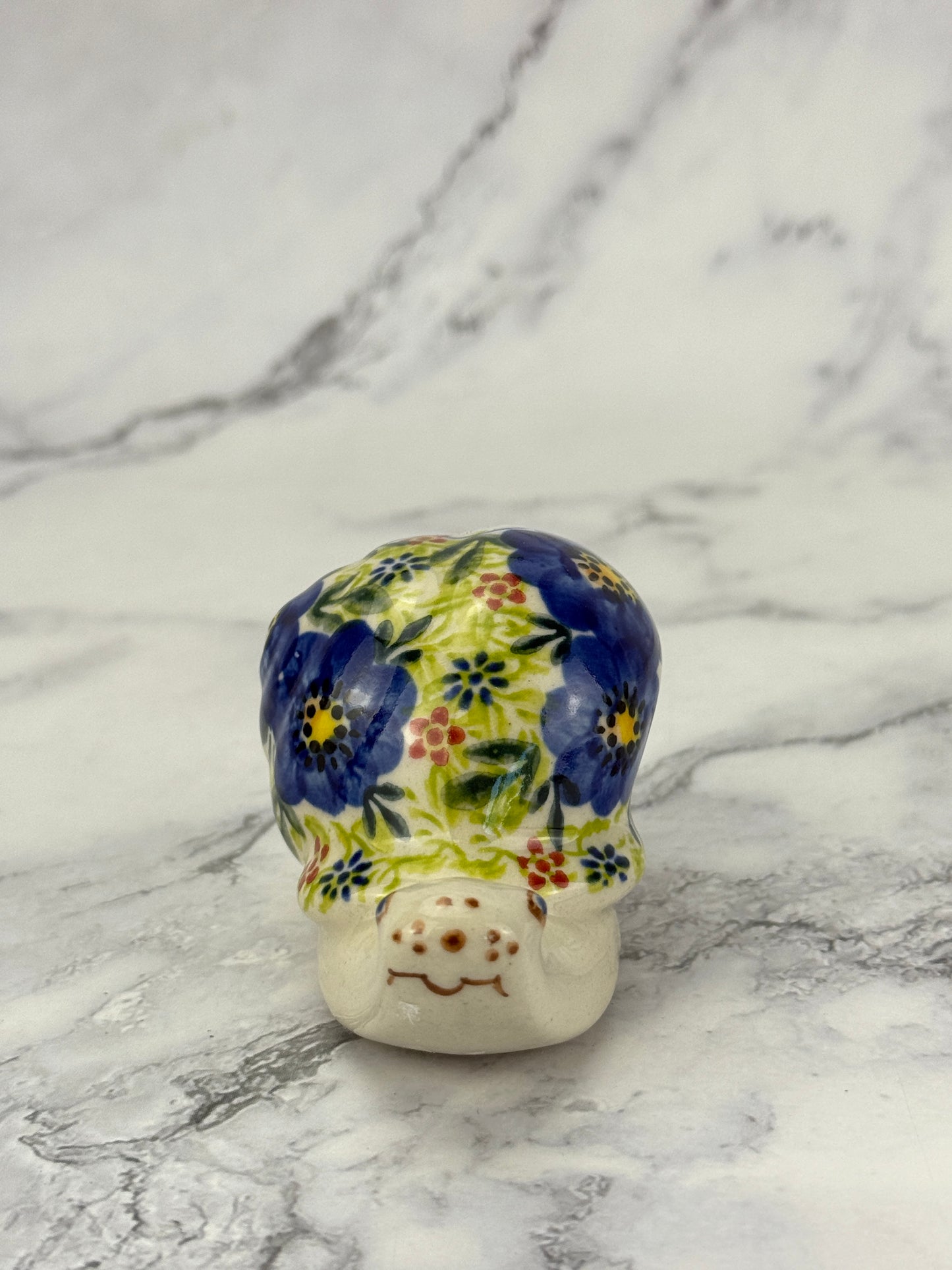 Snail Figurine - Shape V415 - Pattern Blue Bloom