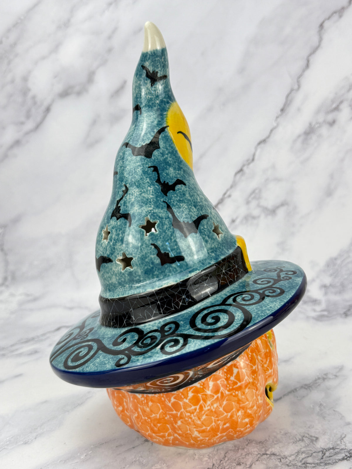 Unikat Pumpkin with Witch Hat - Shape H30 -  Pattern - U7914