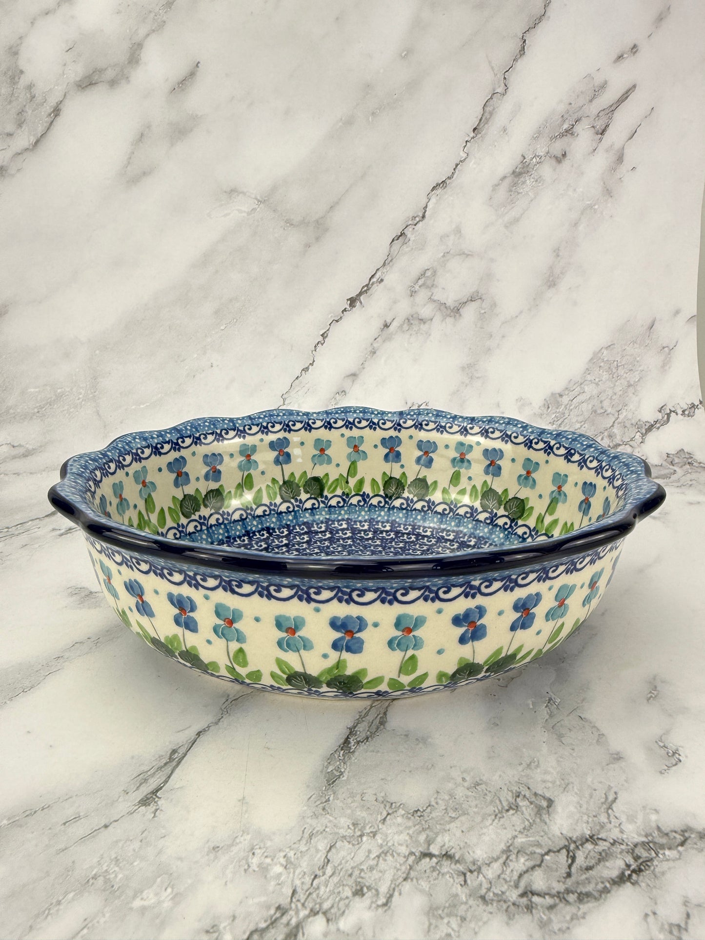 Scalloped Oval Bowl - Shape D78 - Pattern 2668