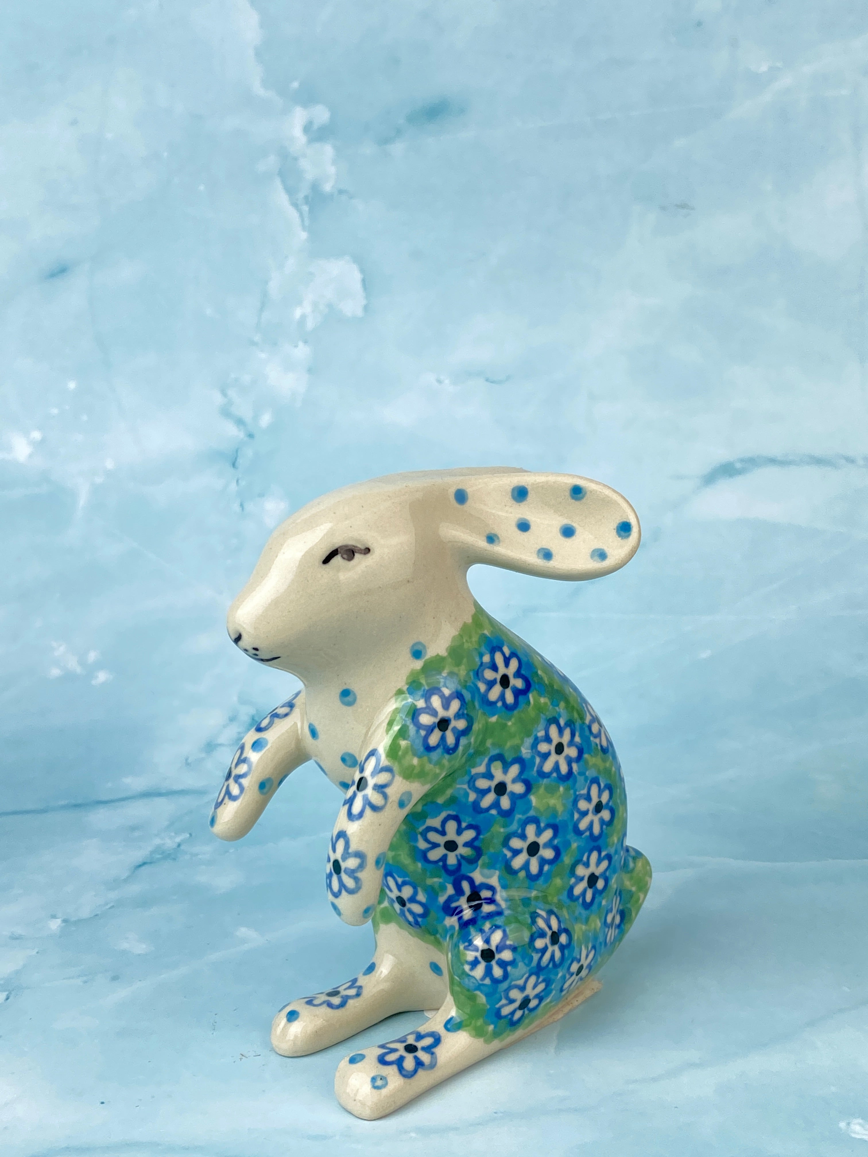 Large Rabbit Figurine - Shape B19 - Pattern 2252 – Polish Pottery Westlake