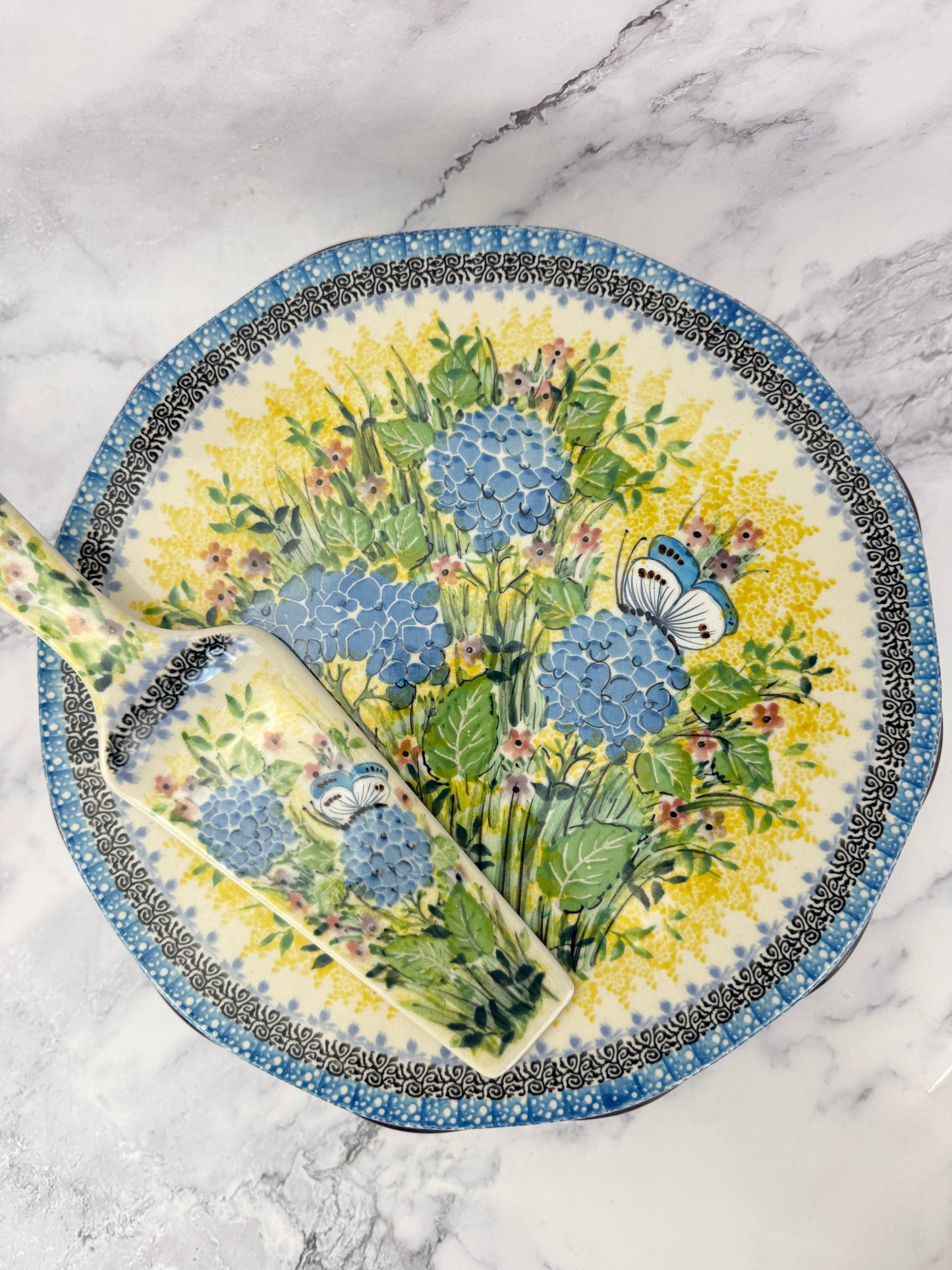 Unikat Pedestal Cake Plate & Server - Shape 148 & 438 - Pattern U5048