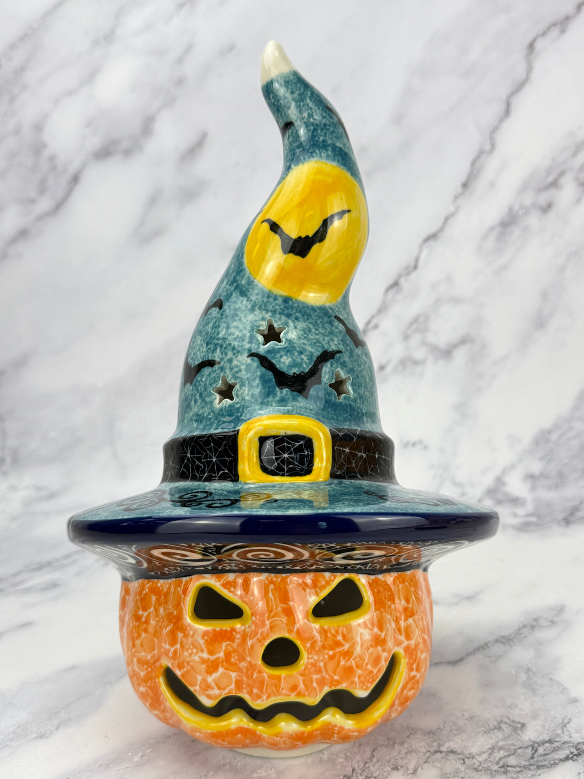 Unikat Pumpkin with Witch Hat - Shape H30 -  Pattern - U7914