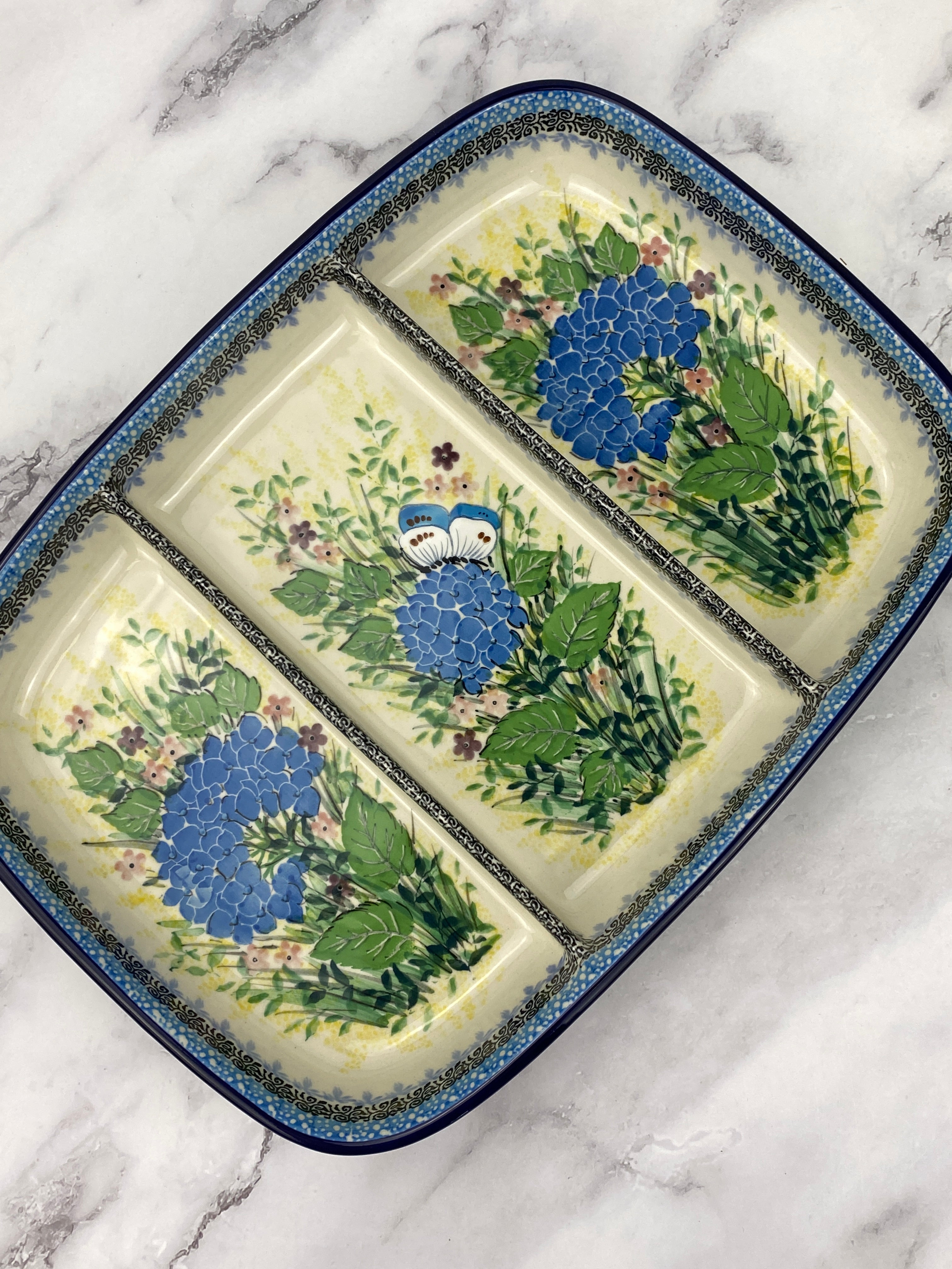Shapi 394 Large Three Part Unikat Divided Dish - Shape 394 - Pattern U5048 ...