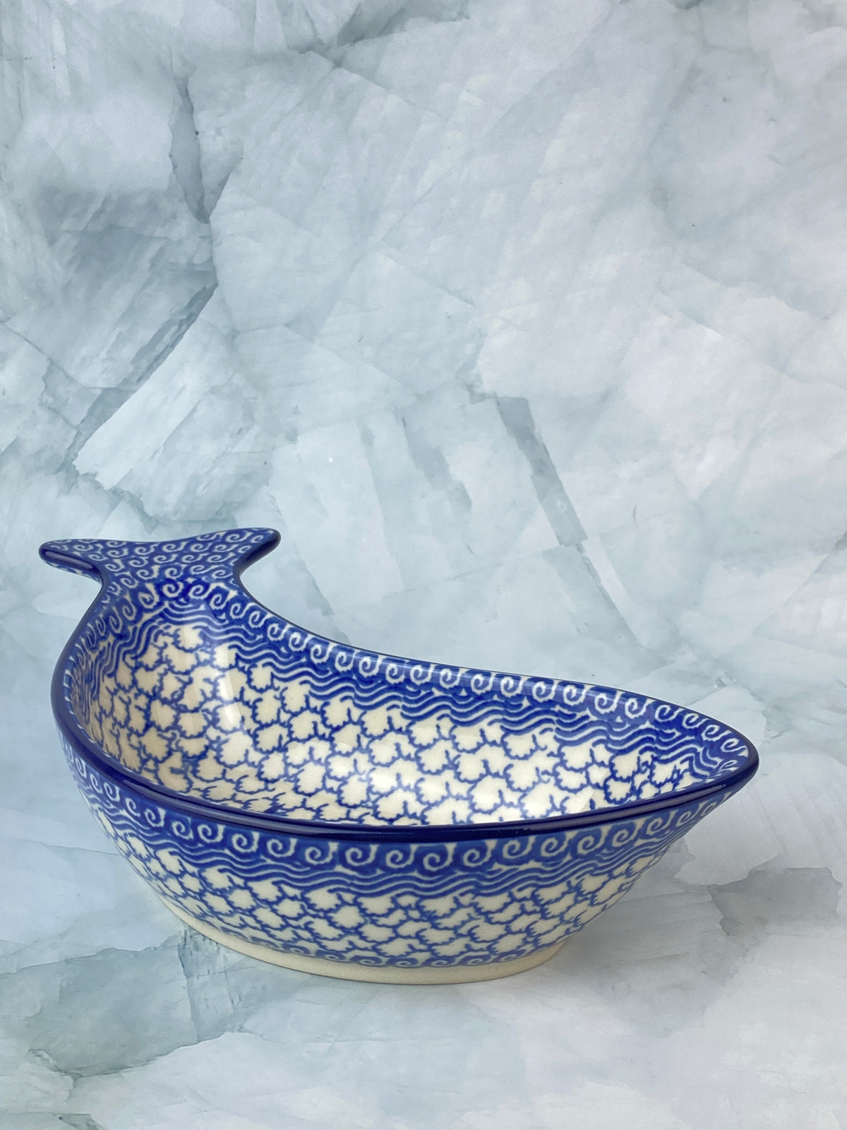 Ceramic Fish Pattern Pot Oval Fish Shaped Bowl - Shape F02 - Pattern 2386 – Polish Pottery Westlake
