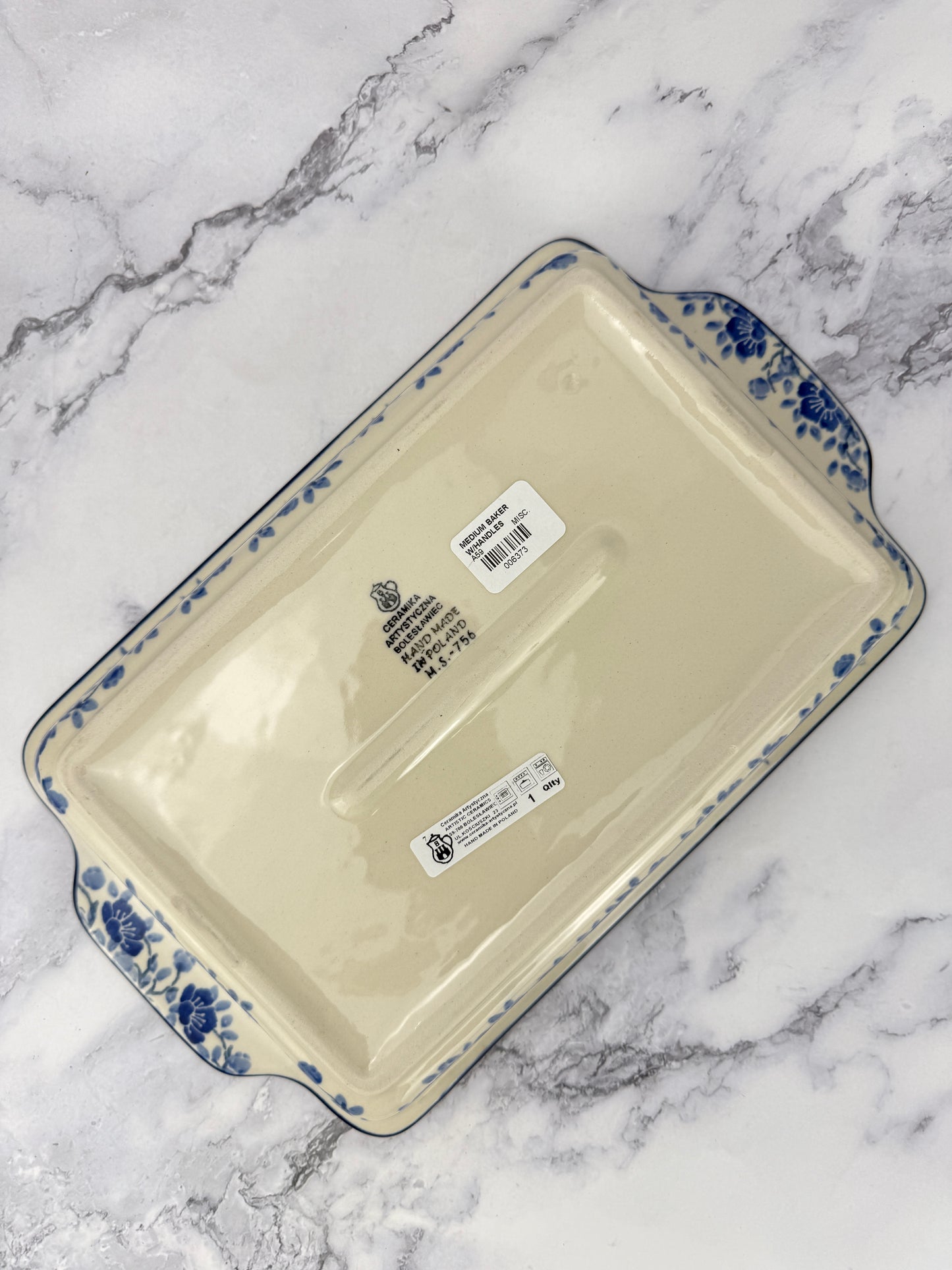 Rectangular Baker With Handles - Shape A59 - Pattern 3428