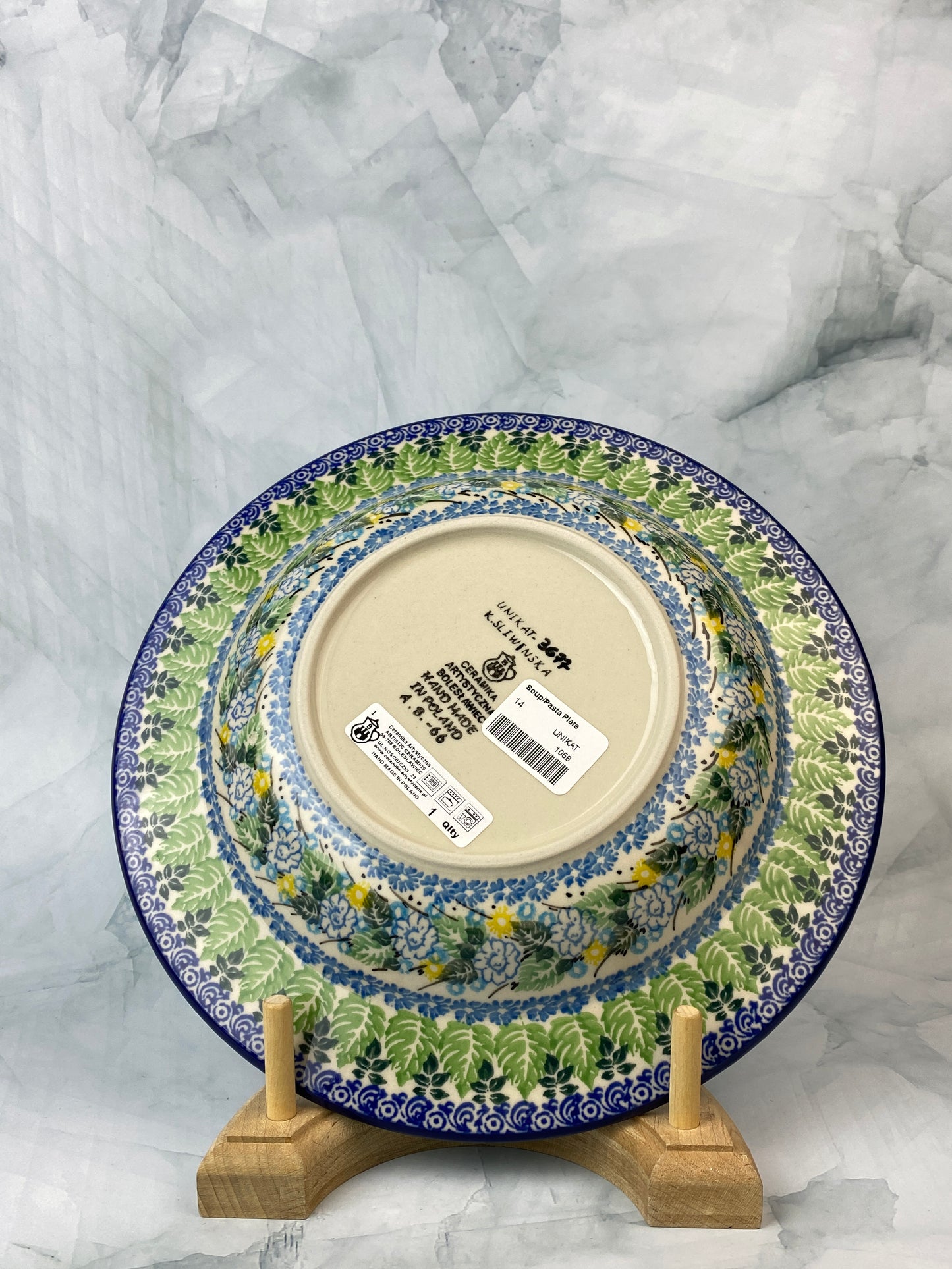 Unikat Soup / Pasta Plate - Shape 14 - Pattern U3677