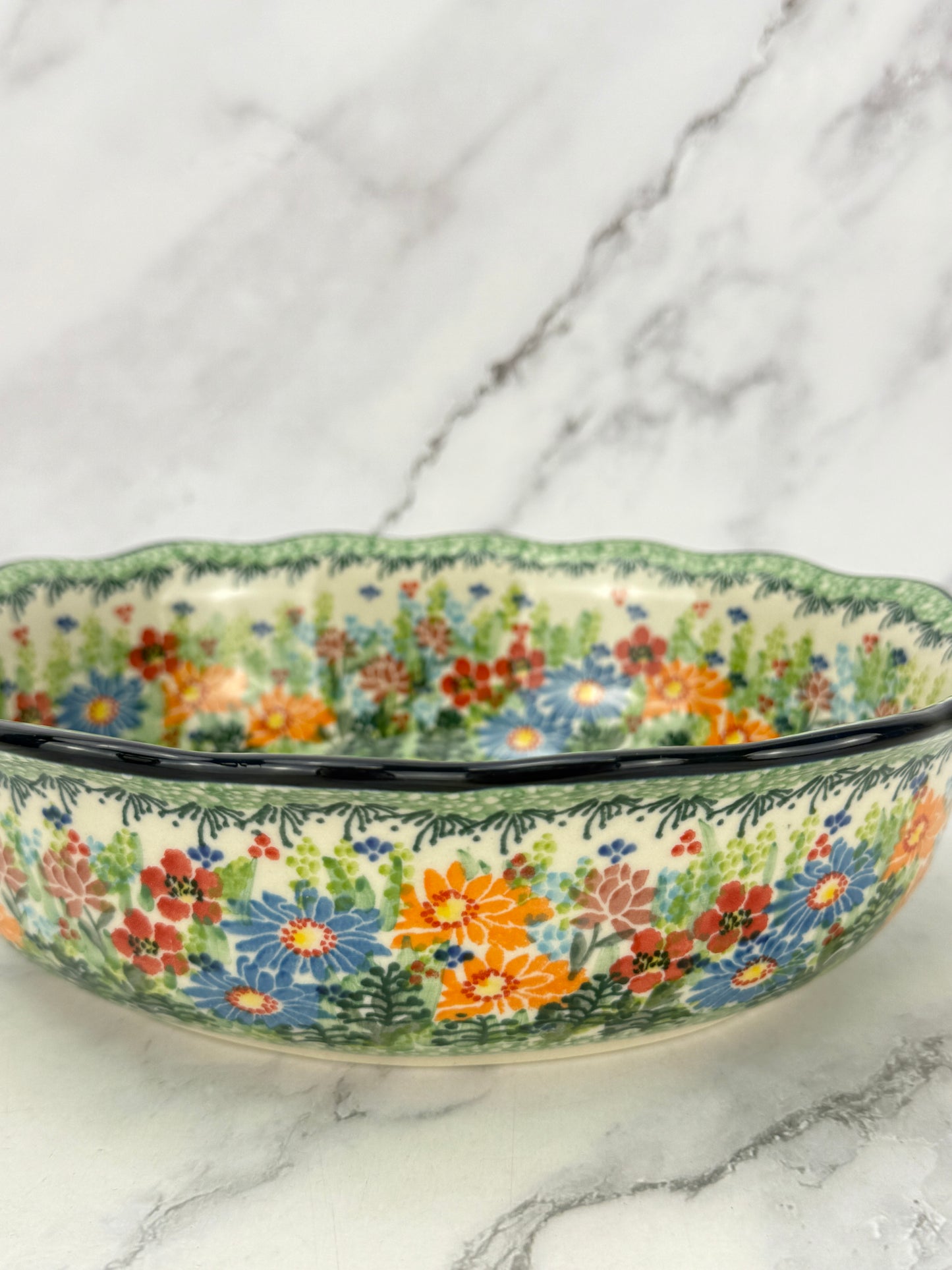 Scalloped Unikat Oval Bowl - Shape D78 - Pattern U5237