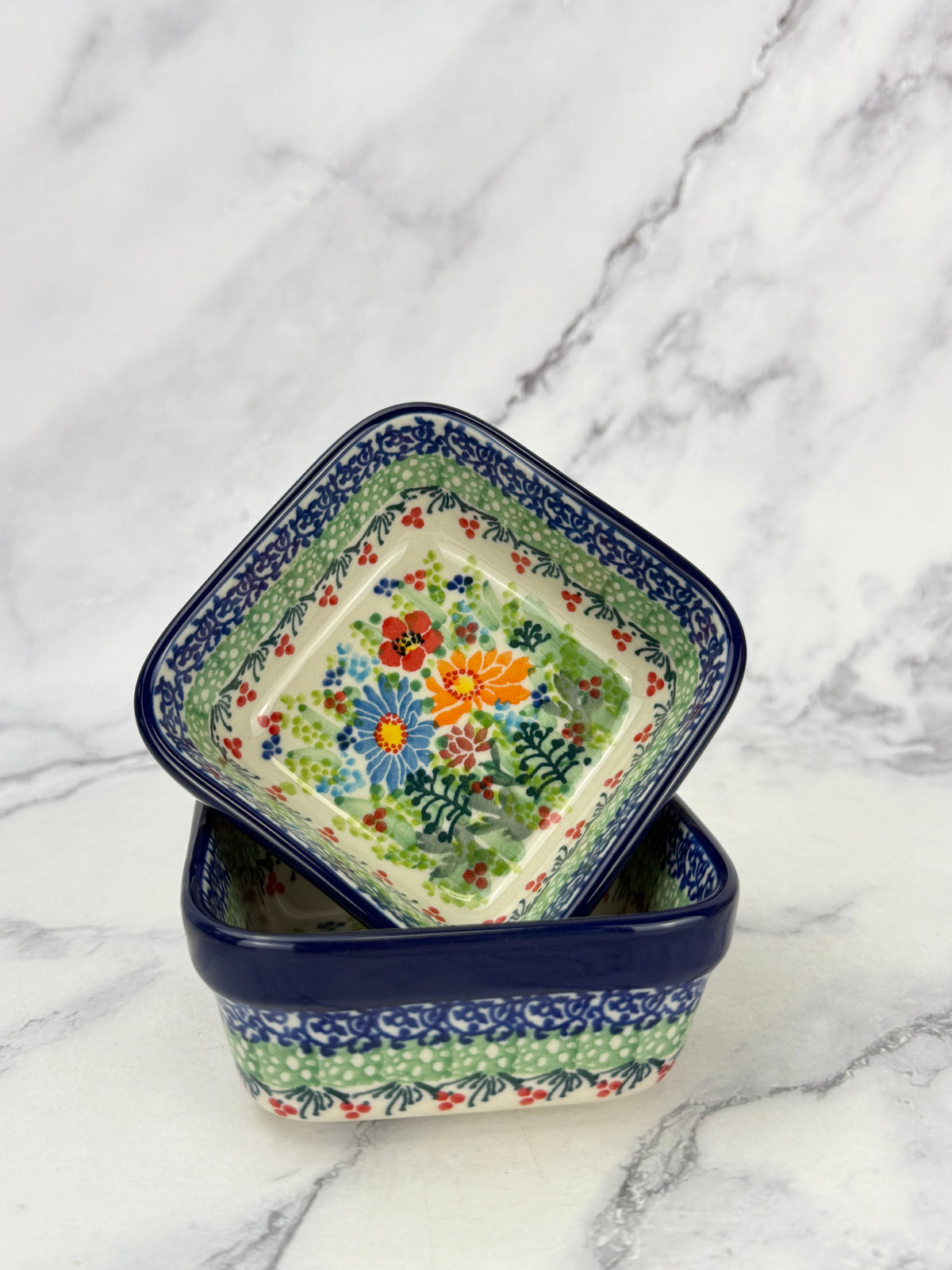 Small Unikat Square Ramekin/ Dish- Shape 428 - Pattern U5237