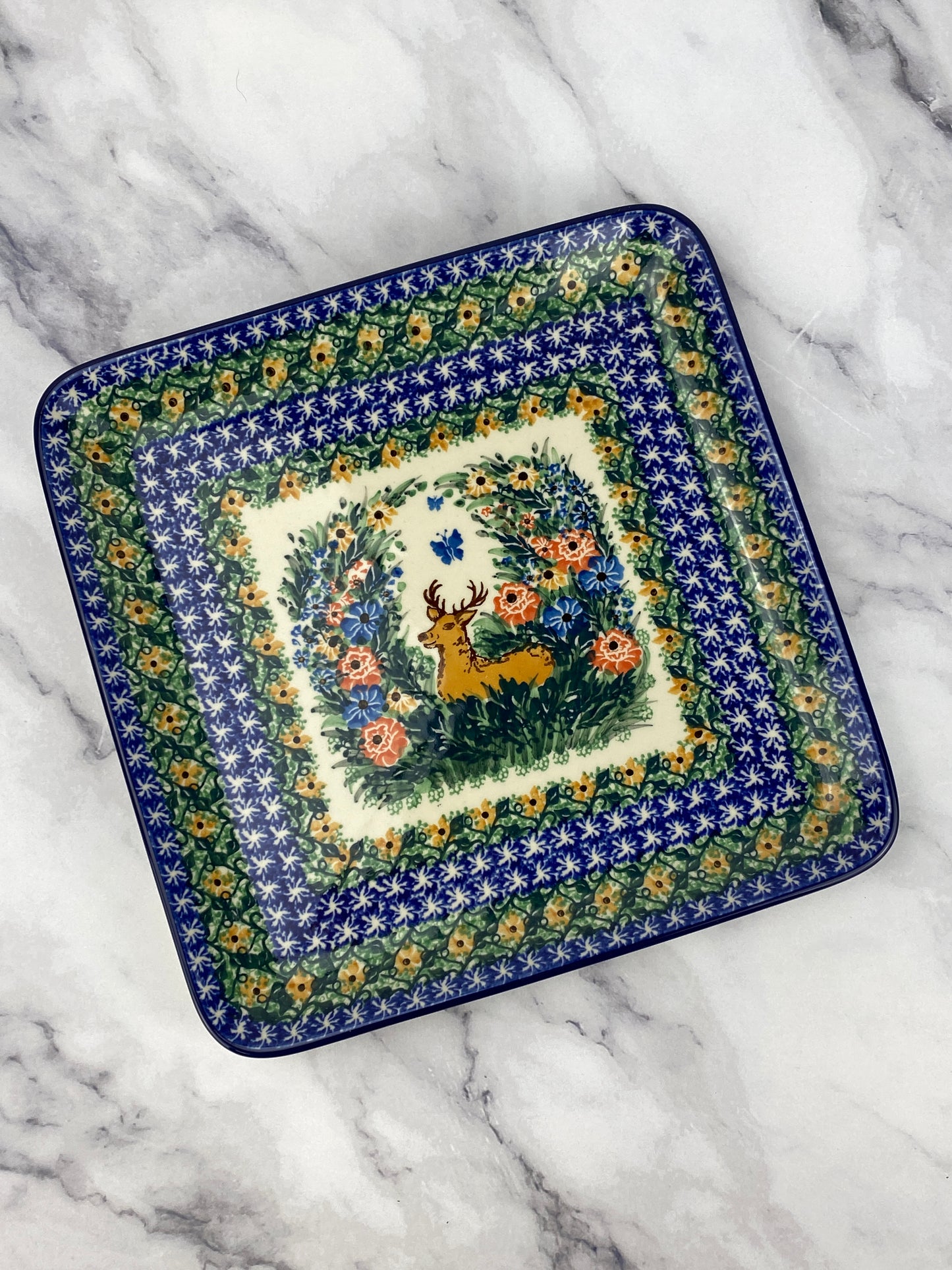 SALE Square Unikat Platter - Shape 583 - Pattern U2974