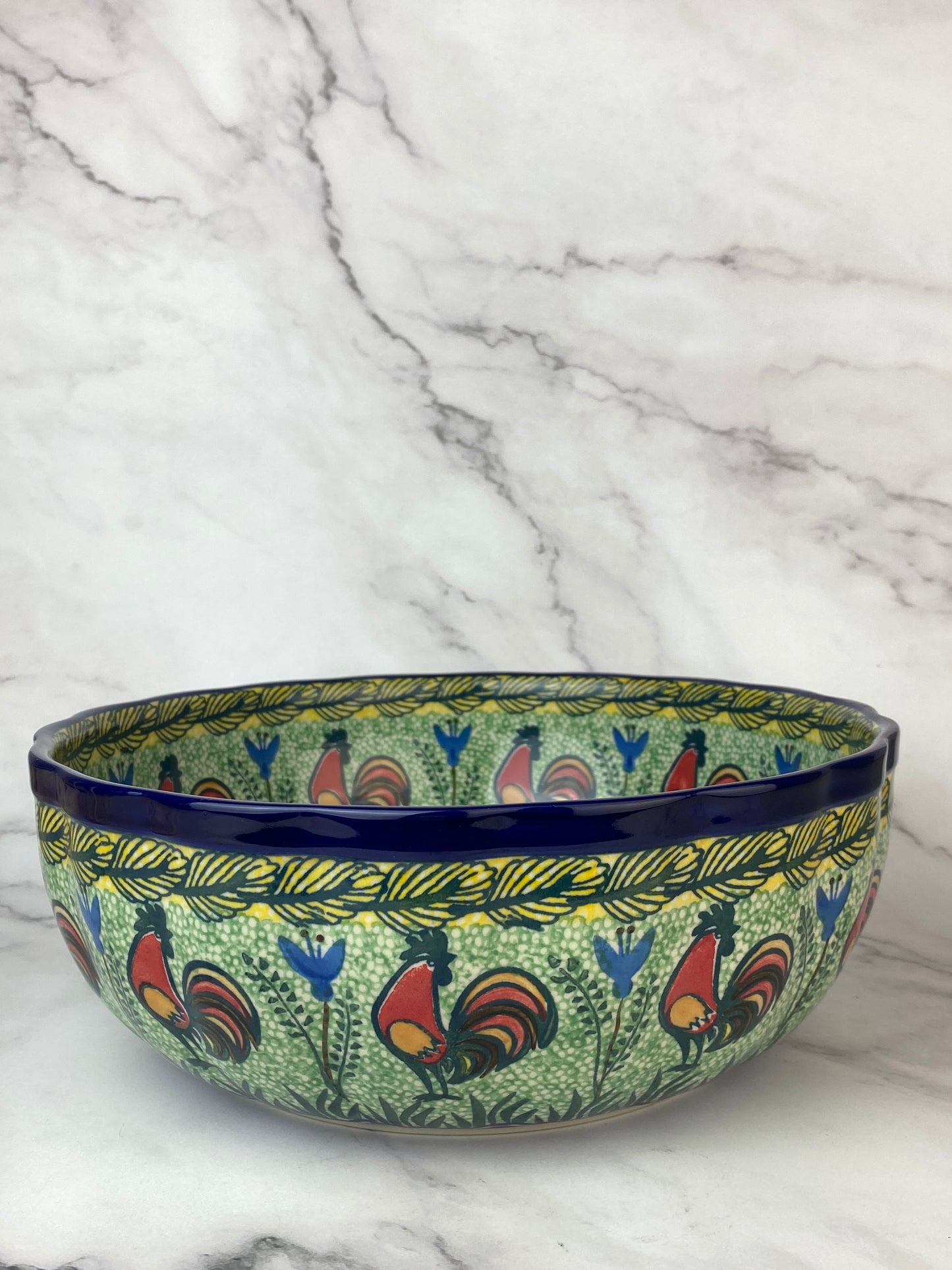 11" Wavy Unikat Serving Bowl - Shape 013 - Pattern U2663