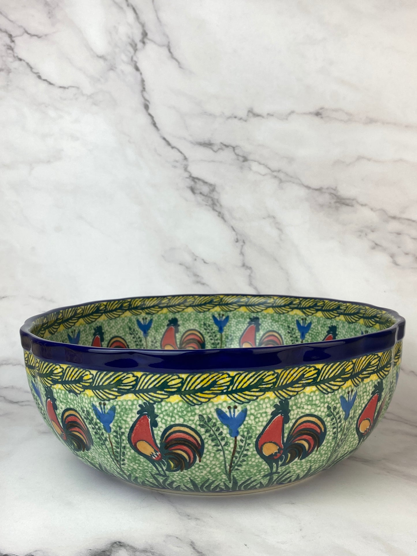 11" Wavy Unikat Serving Bowl - Shape 013 - Pattern U2663