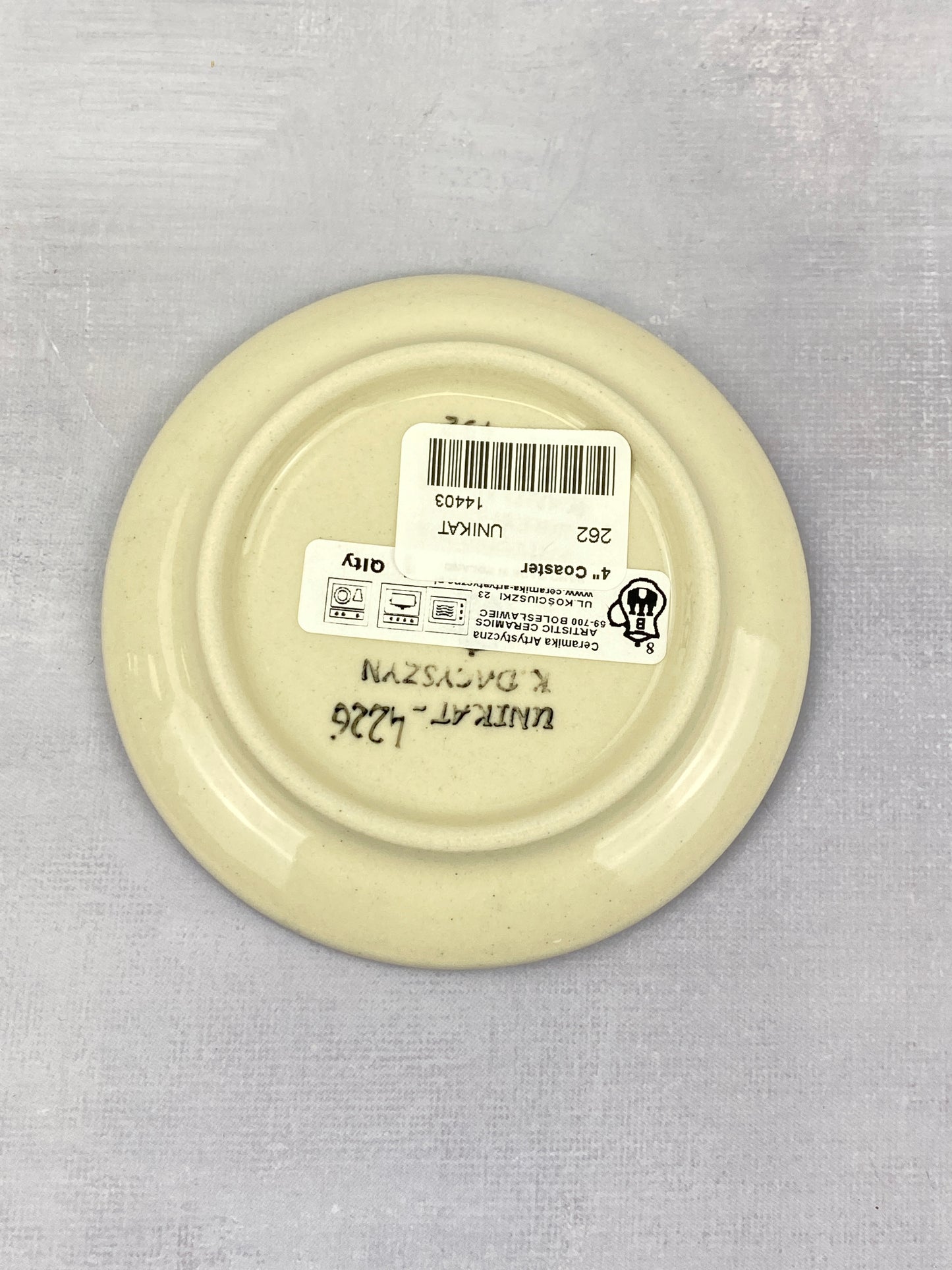 4” Unikat Coaster - Shape 262 - Pattern U4226