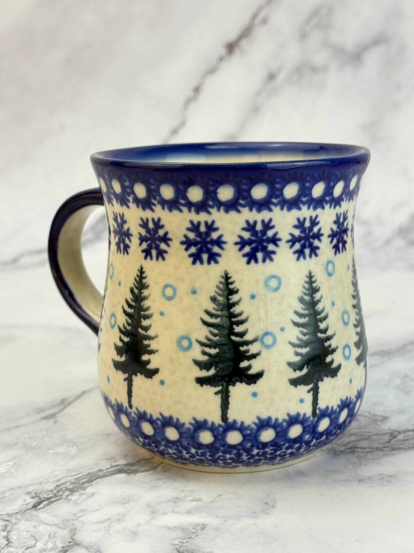 Vena Unikat 8oz Holiday Mug - Shape V053 - Winter Pine