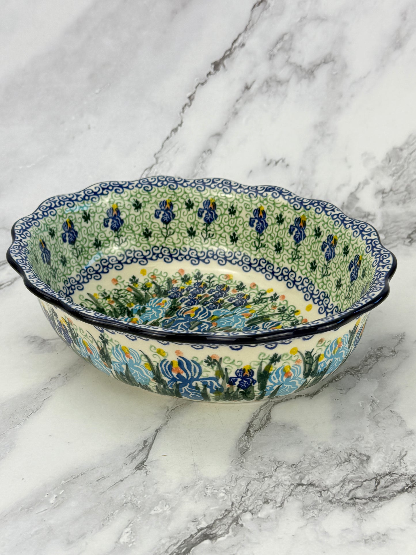 Scalloped Unikat Oval Bowl - Shape D78 - Pattern U2712