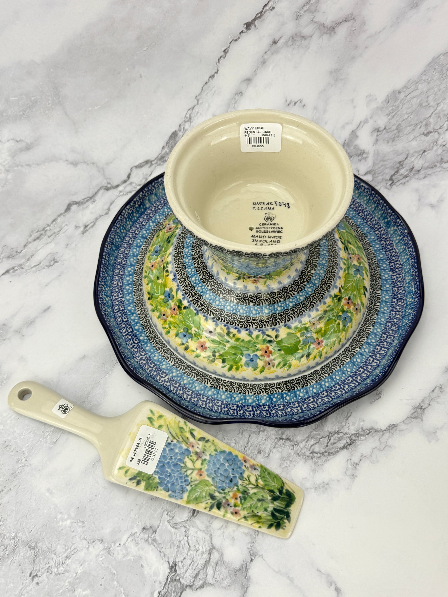 Unikat Pedestal Cake Plate & Server - Shape 148 & 438 - Pattern U5048