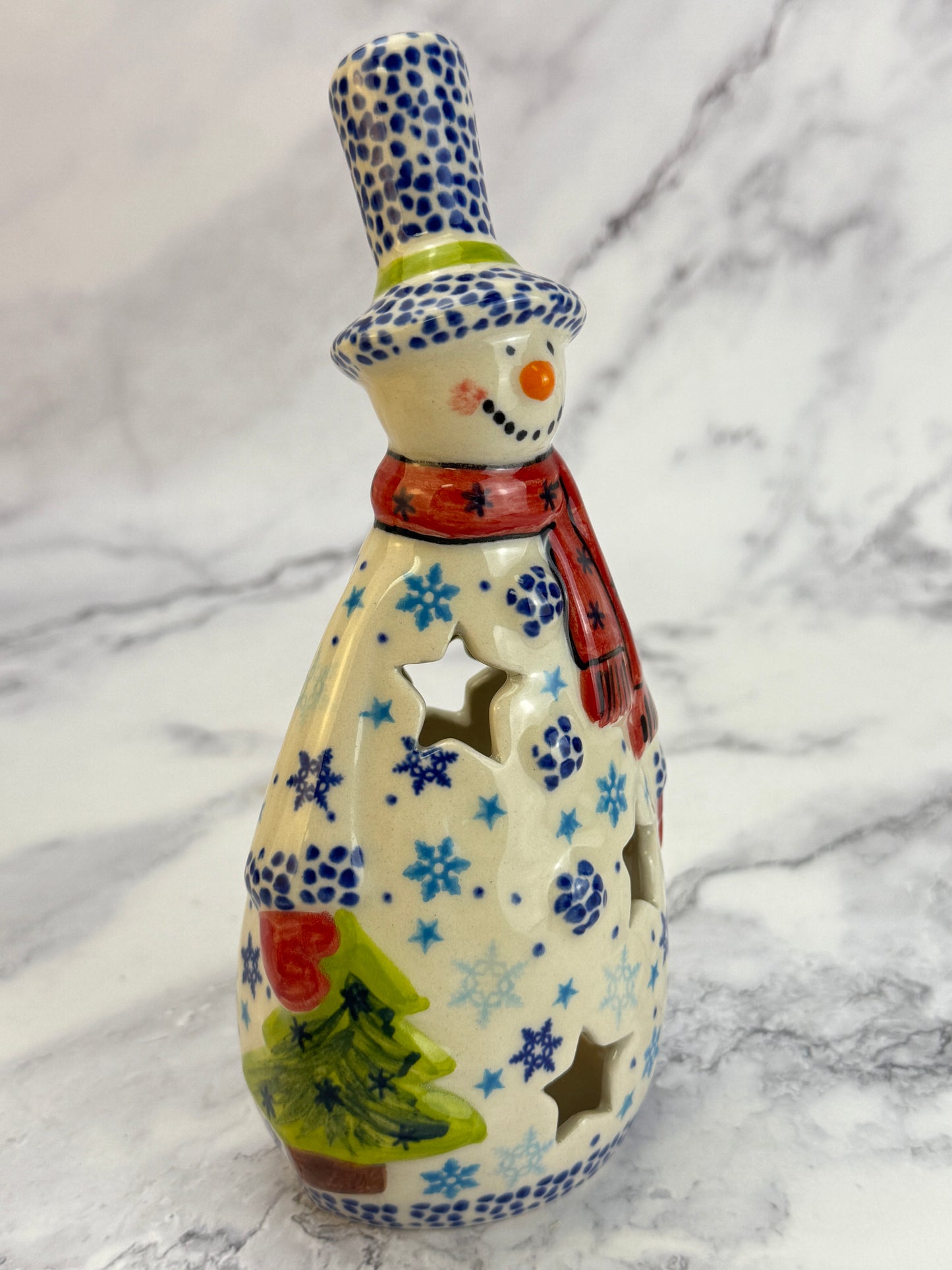 Vena Snowman With Tree - Shape V667 - Snowflake